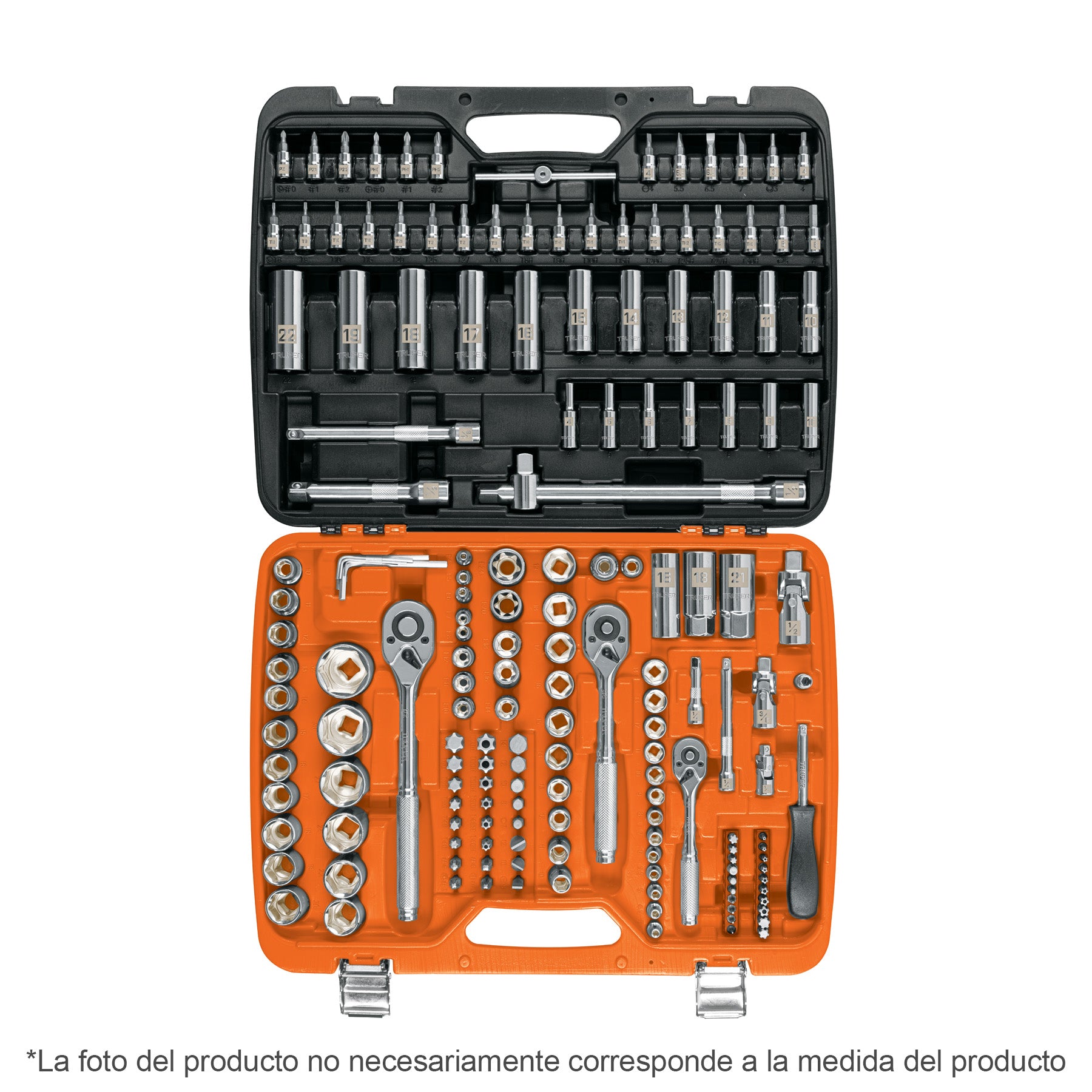 Juego de 172 herramientas 1/4", 3/8" y 1/2" mm para mecánico