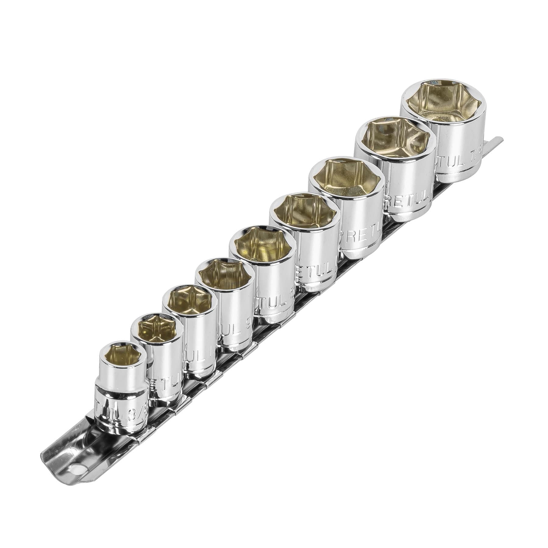 Juego de 9 dados cuadro 3/8" estándar, Pretul