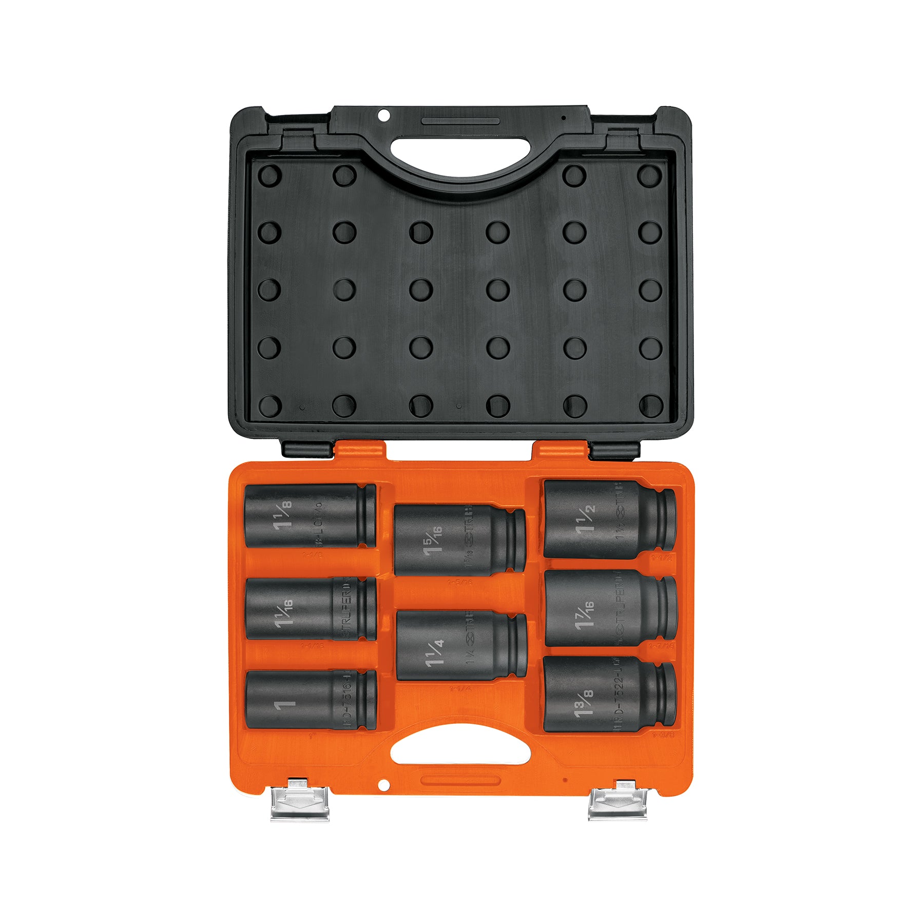 Juego de 8 dados largos cuadro 3/4" de impacto 6 puntas estándar