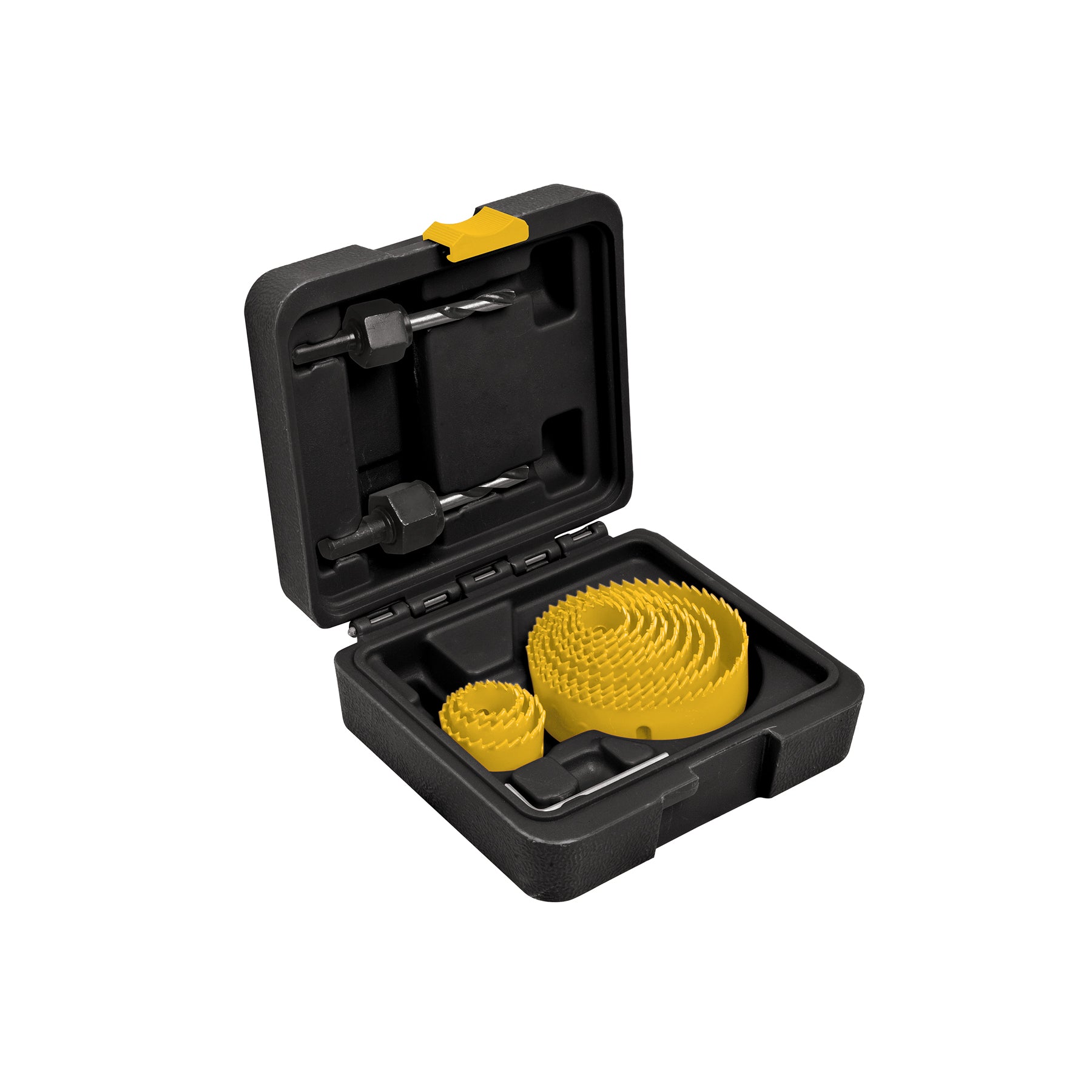 Juego de 12 brocasierras, 2 mandriles y llave allen, Pretul, KIT-14P, 26037