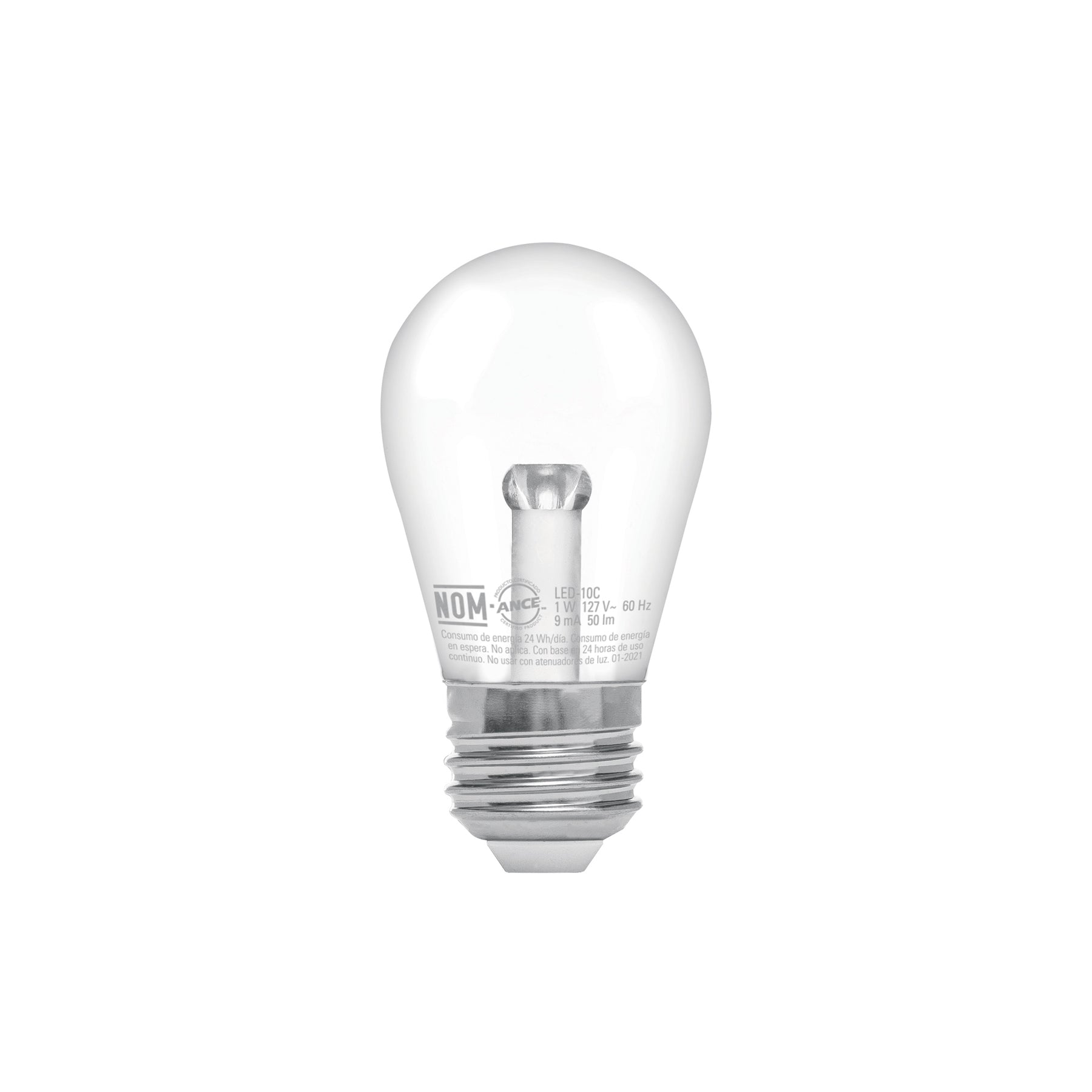 Foco LED 1 W sin filamento, S14, 2200K ambar, E26, Volteck, LED-10C, 48077