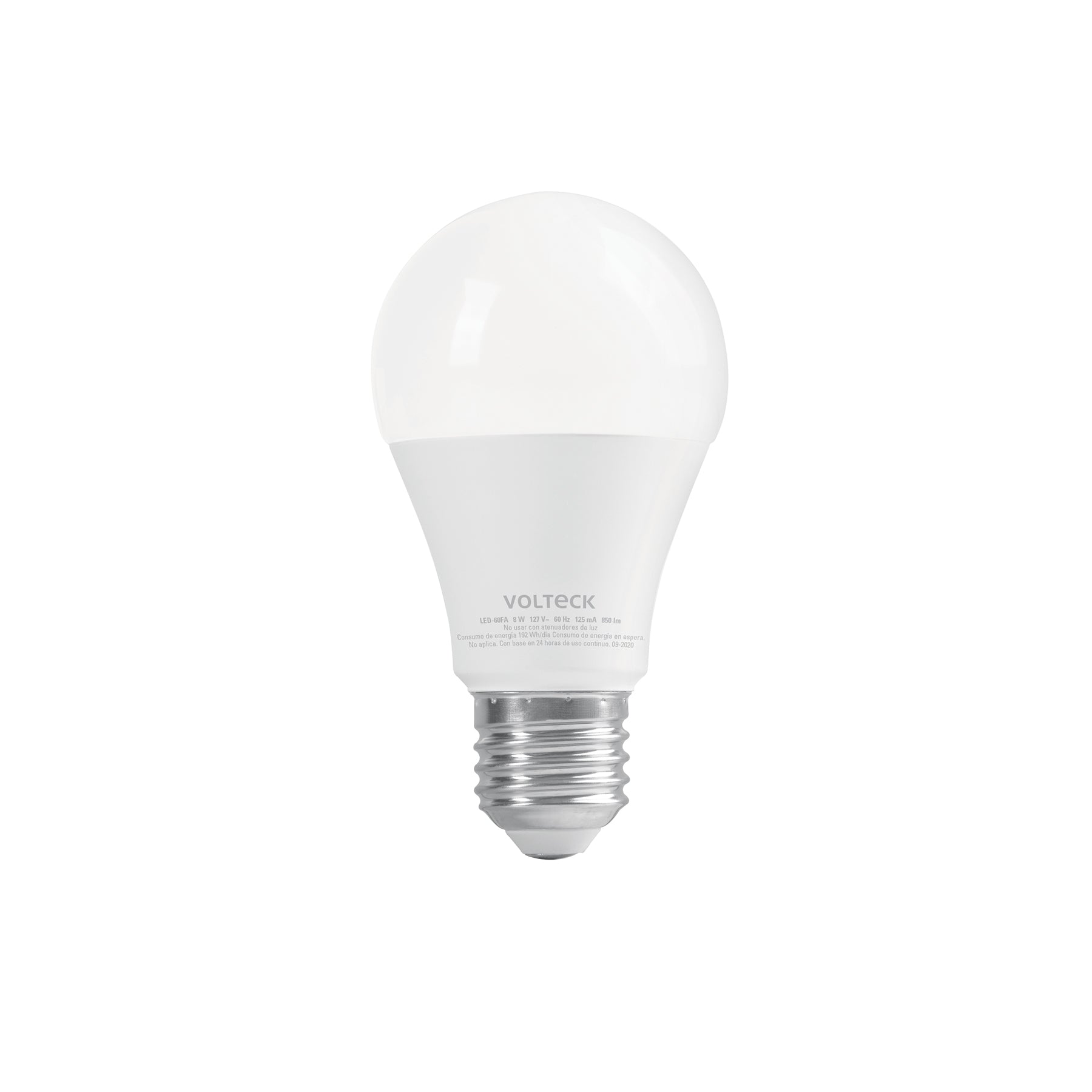 Foco LED 8W (60W) A19 6500K 3 niveles de luminosidad, Volteck, LED-60FA, 48052