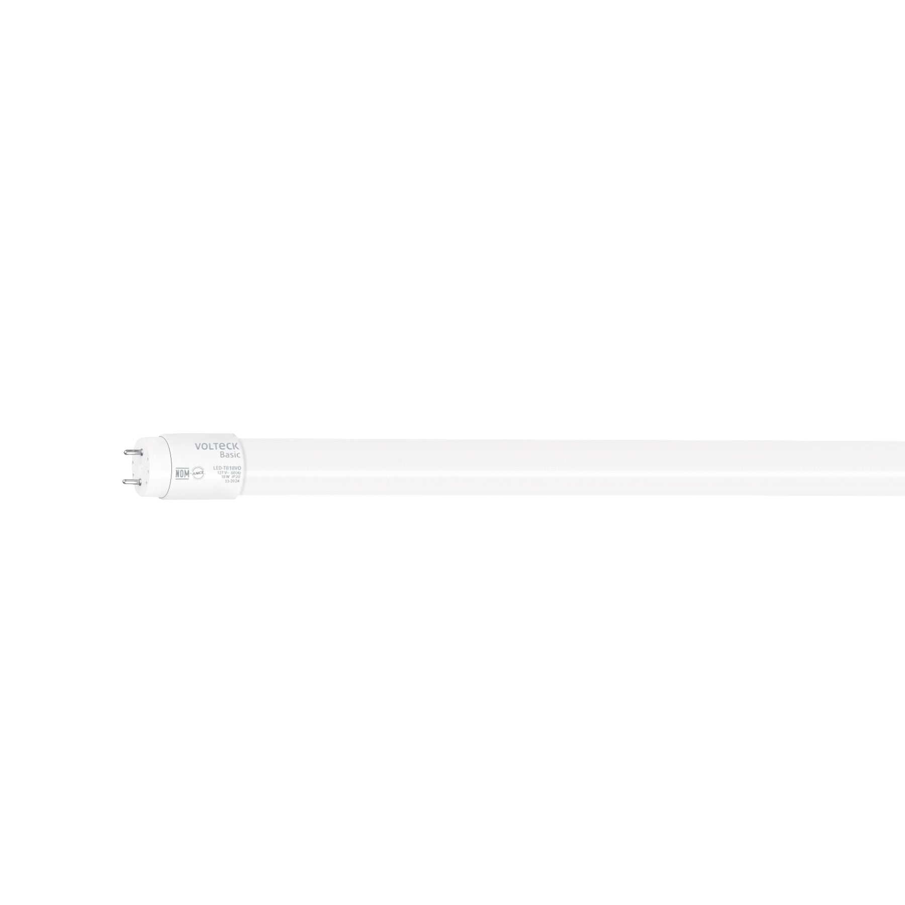 Tubo LED T8 18W G13, 6500K blanca fría, opalino, BASIC, Volteck, LED-T818VO, 29926