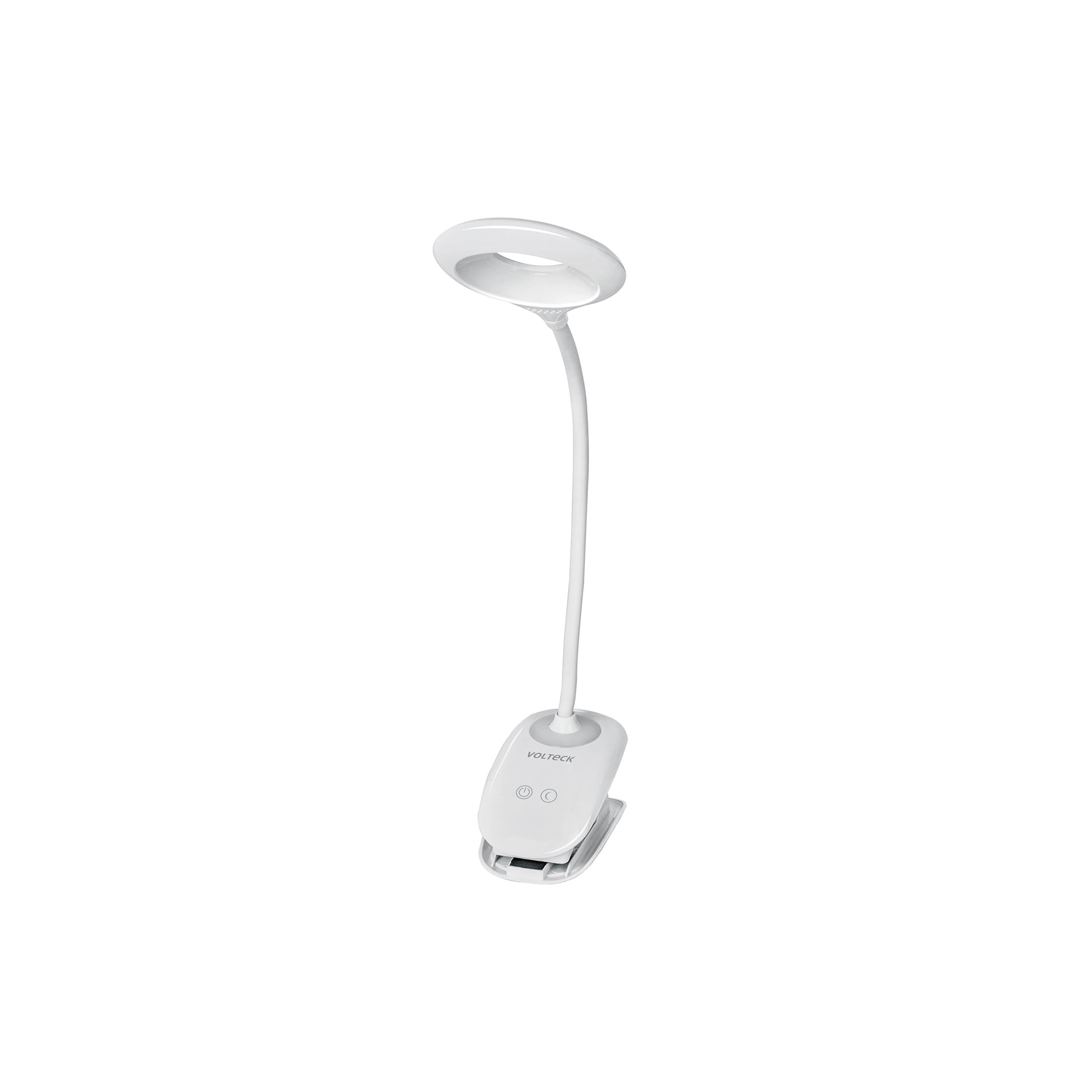 Lámpara escritorio LED 4 W recargable con clip, 3 intensidades