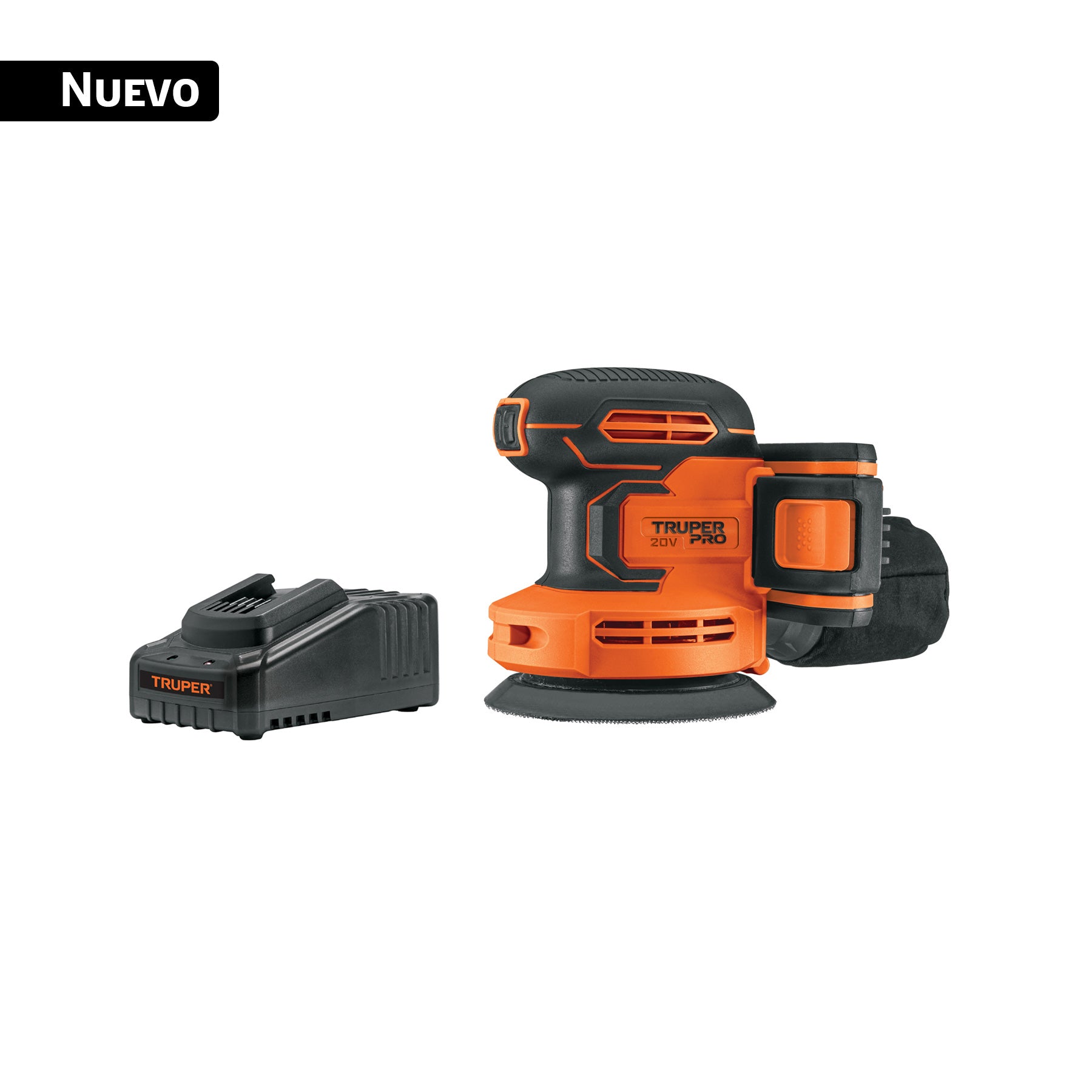 Lijadora roto-orbital inalámbrica 5", 20V, 1 batería 2Ah, PRO