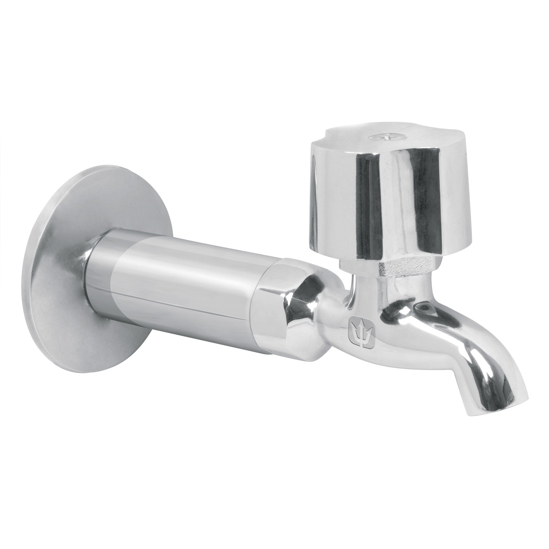 Llave 1/2" para fregadero con niple y chapeton, cromo, BASIC