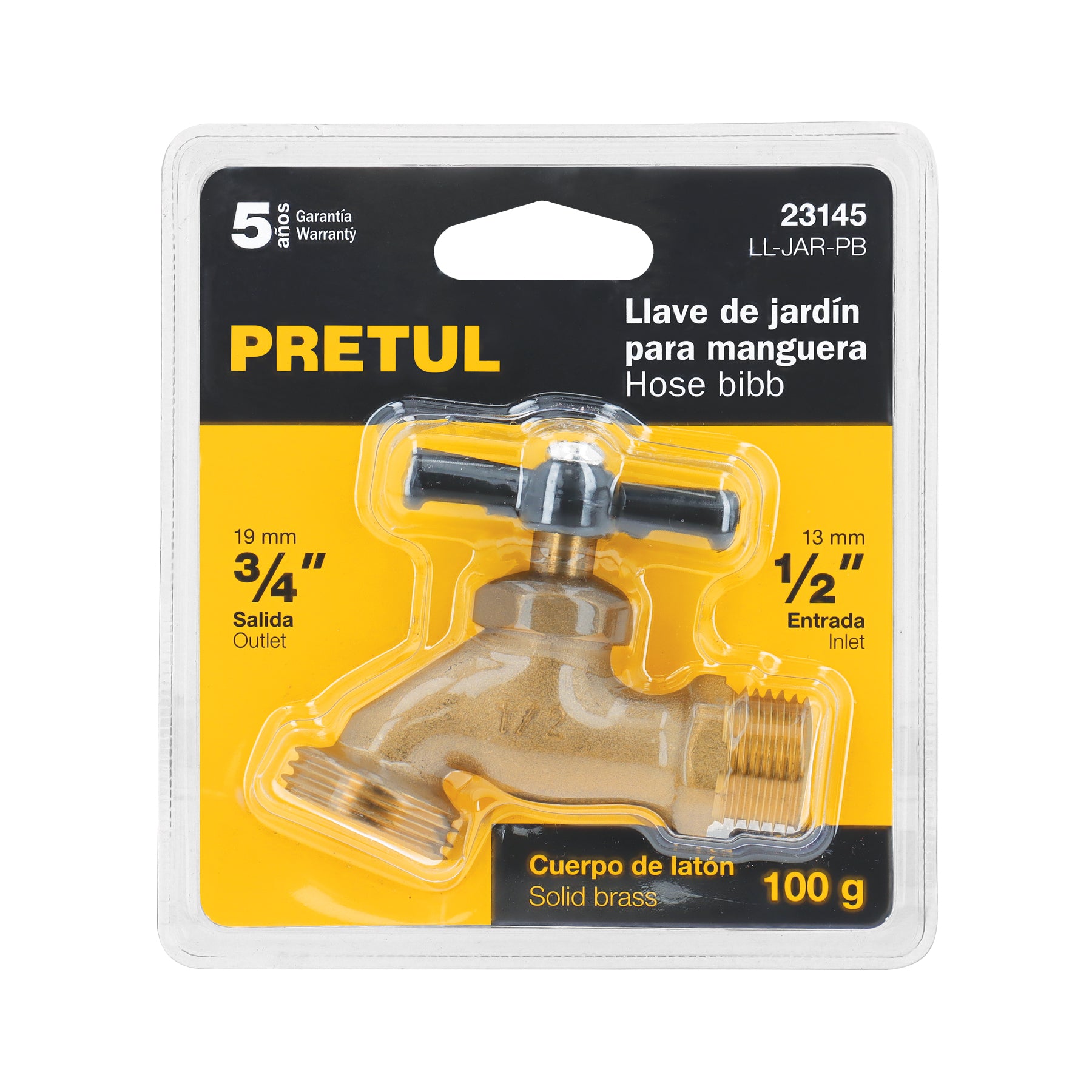 Llave para manguera, de latón 100g, 1/2", blíster, Pretul