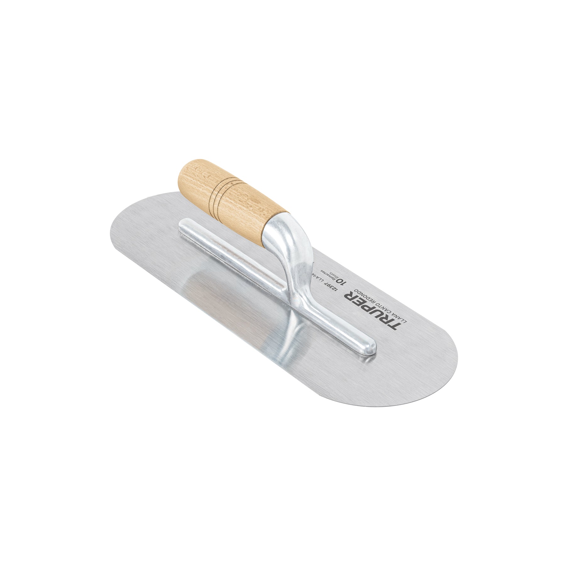 Llana canto redondo 14" x 5" con mango de madera, Truper