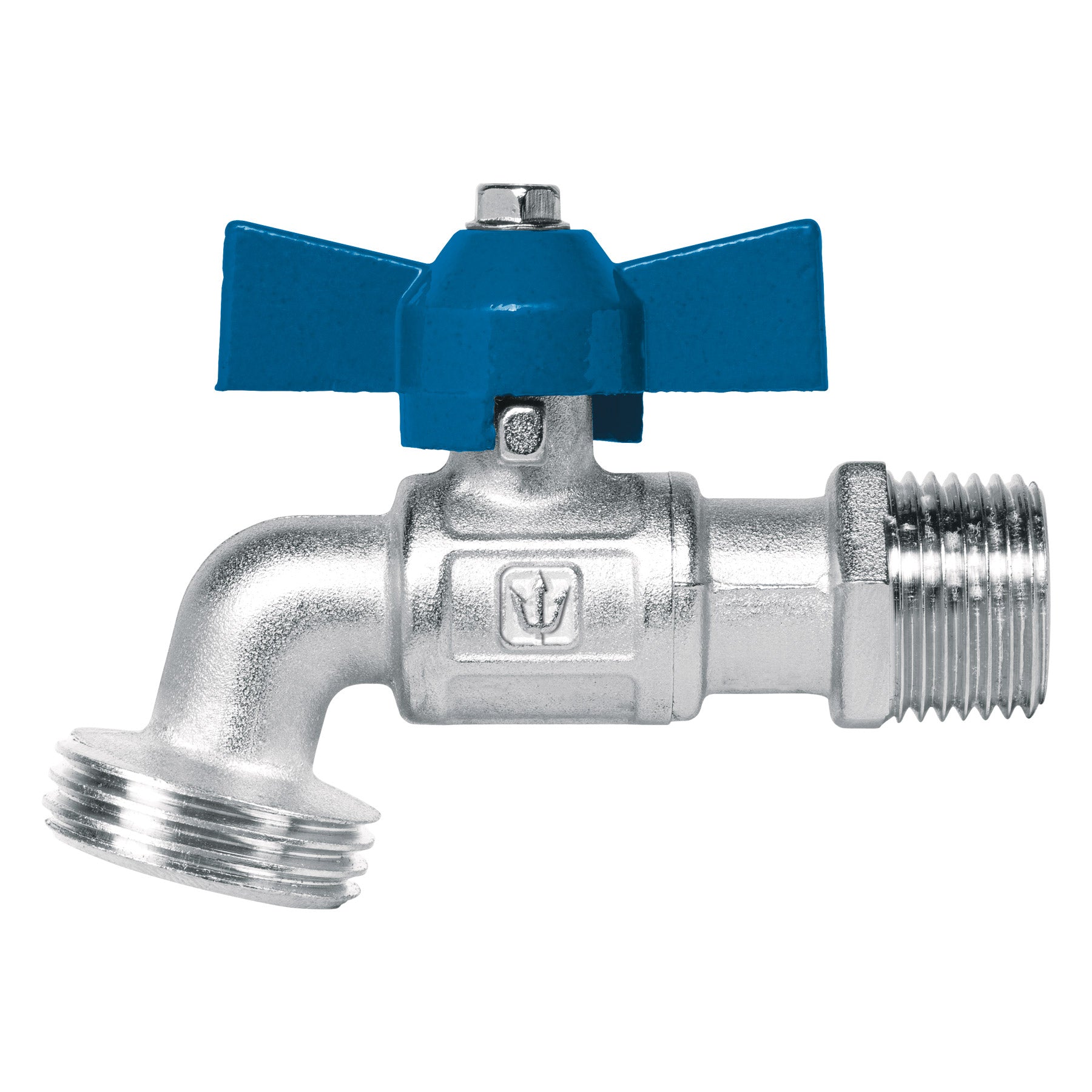 Llave esfera de latón 1/2", maneral corto, 130g, s/adaptador
