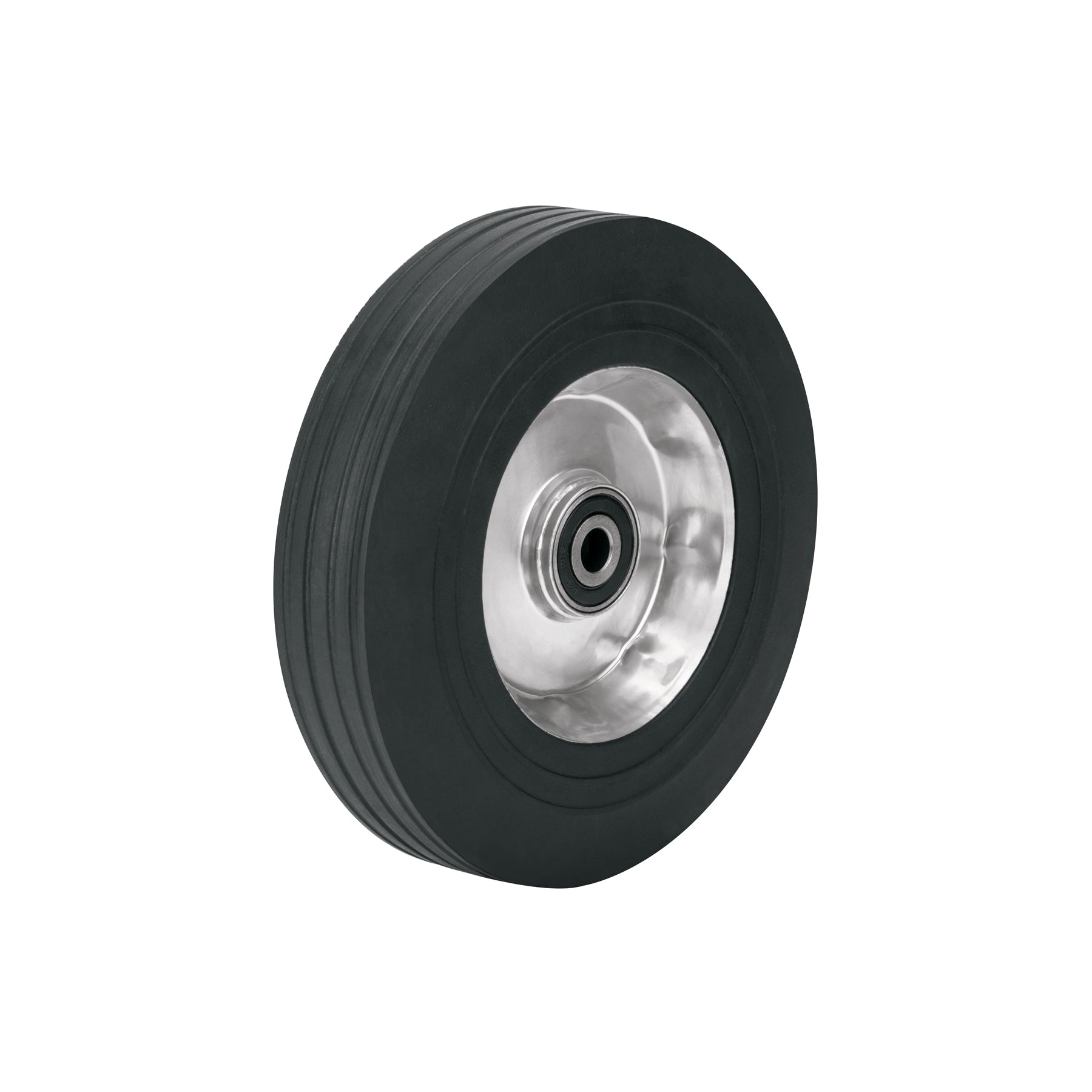 Rueda de hule sólido 10" de alto desempeño, doble balero
