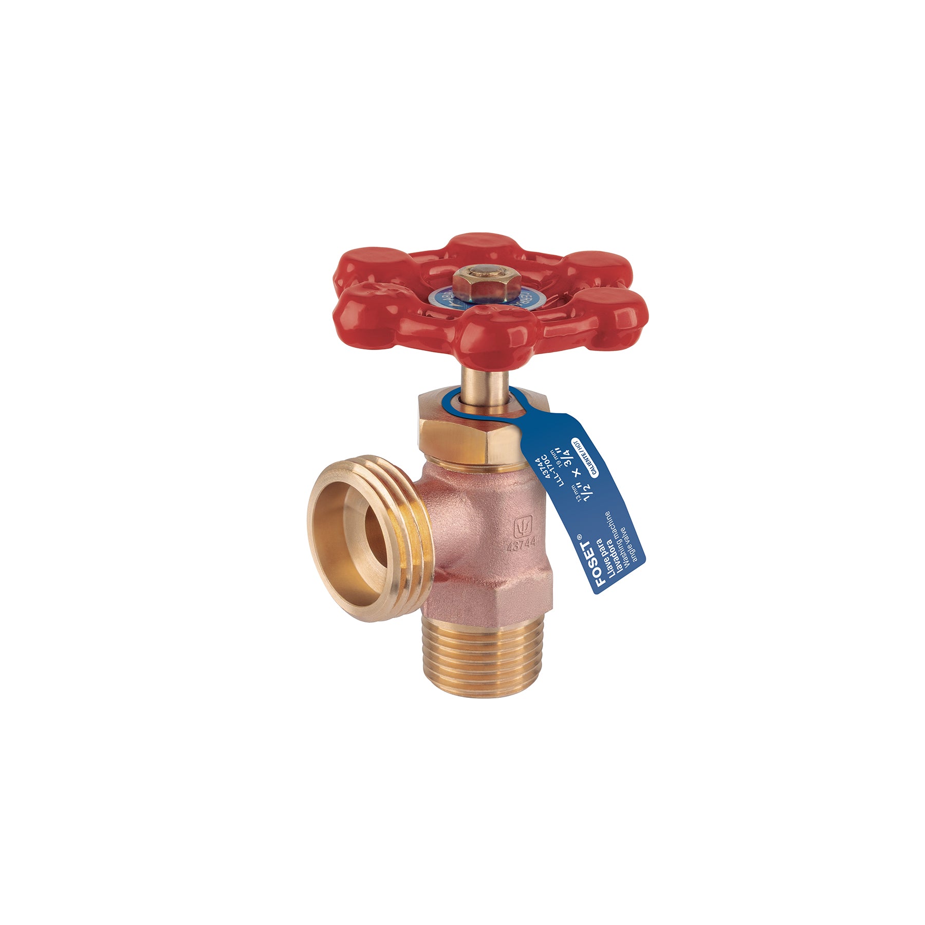Llave para lavadora, maneral rojo, Foset, LLL-170C, 43744