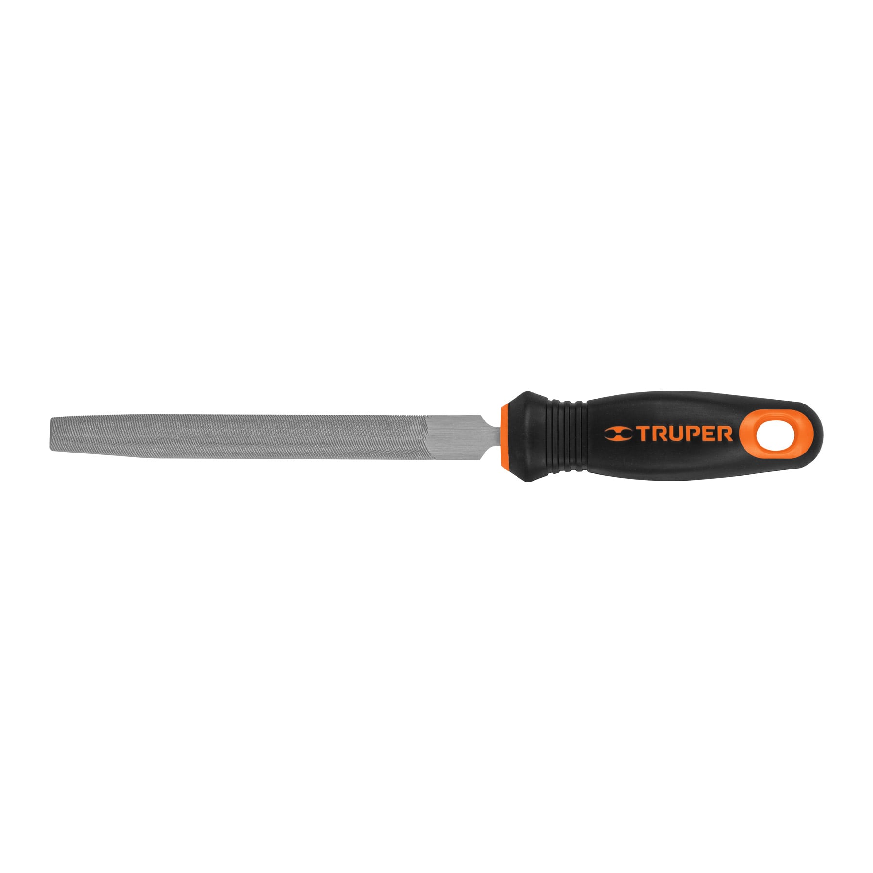 Lima media caña bastarda 6" mango doble inyección, Truper