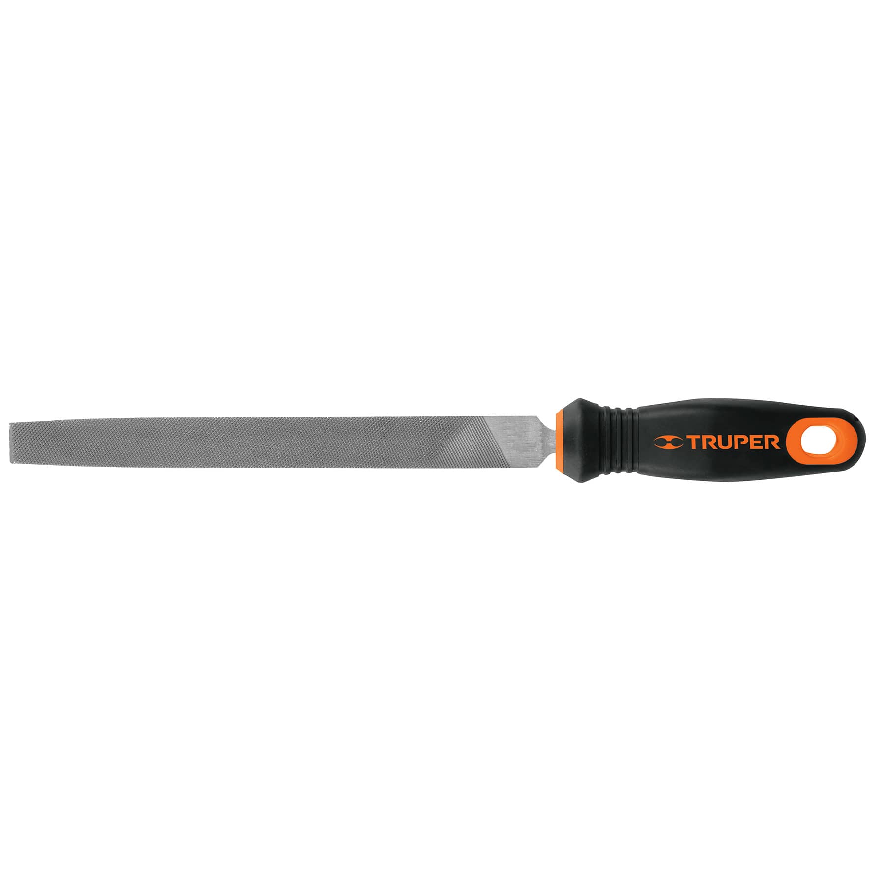 Lima plana bastarda 8" con mango doble inyección, Truper