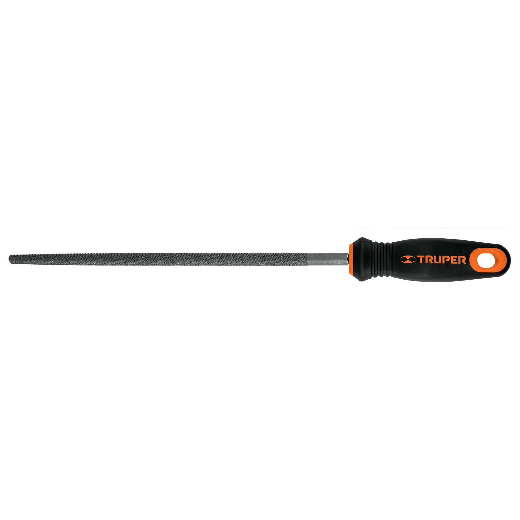 Lima redonda bastarda 10" con mango doble inyección, Truper