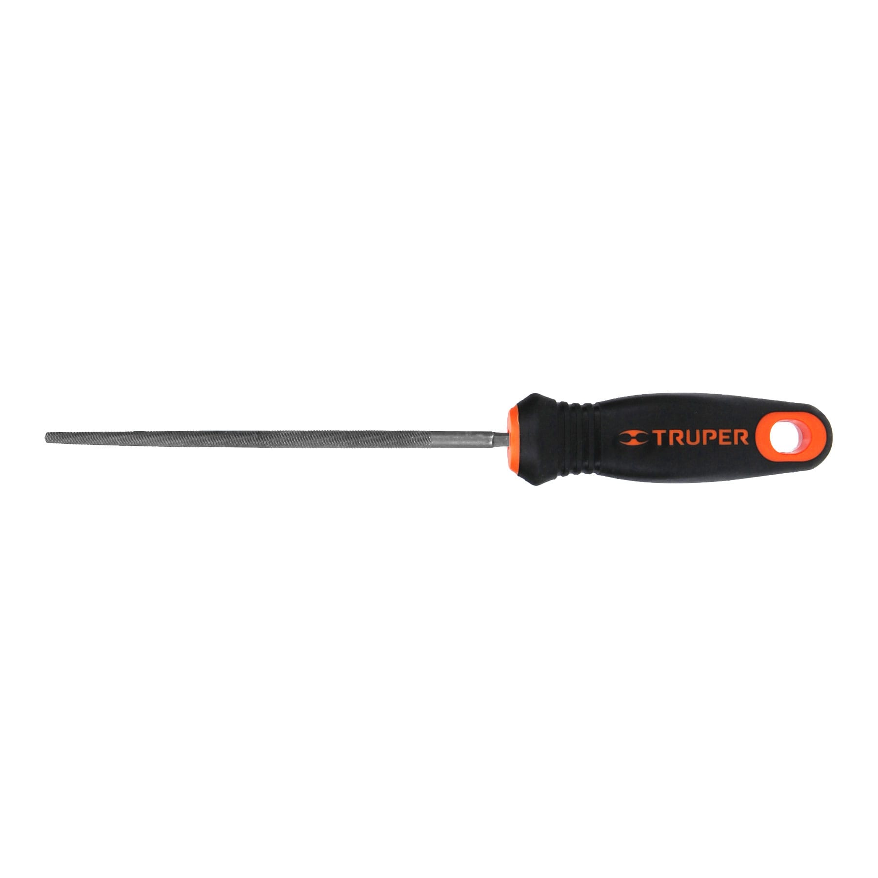 Lima redonda bastarda 6" con mango doble inyección, Truper