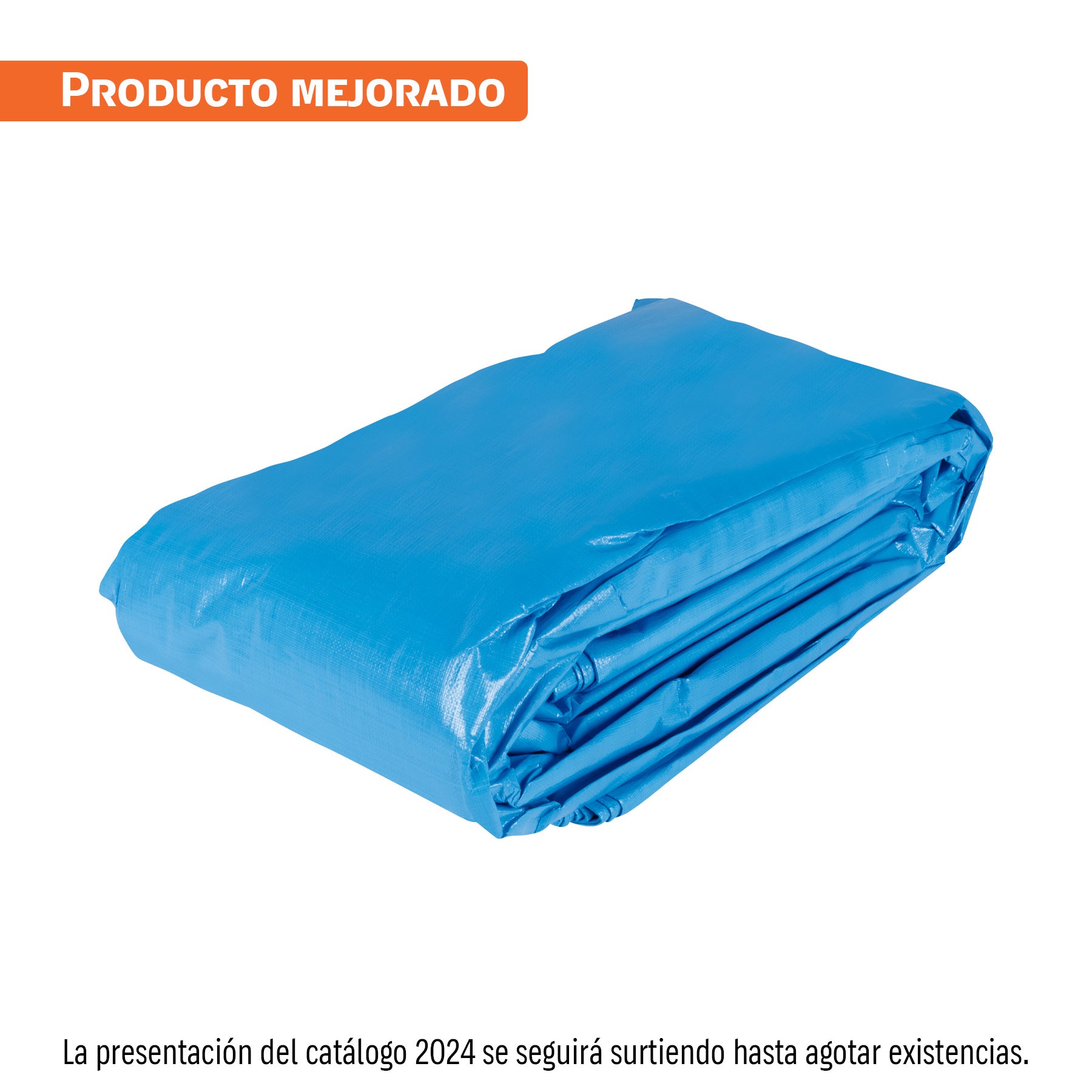 Lona de polietileno reforzada 6x12 m, azul, 180g/m2, Truper
