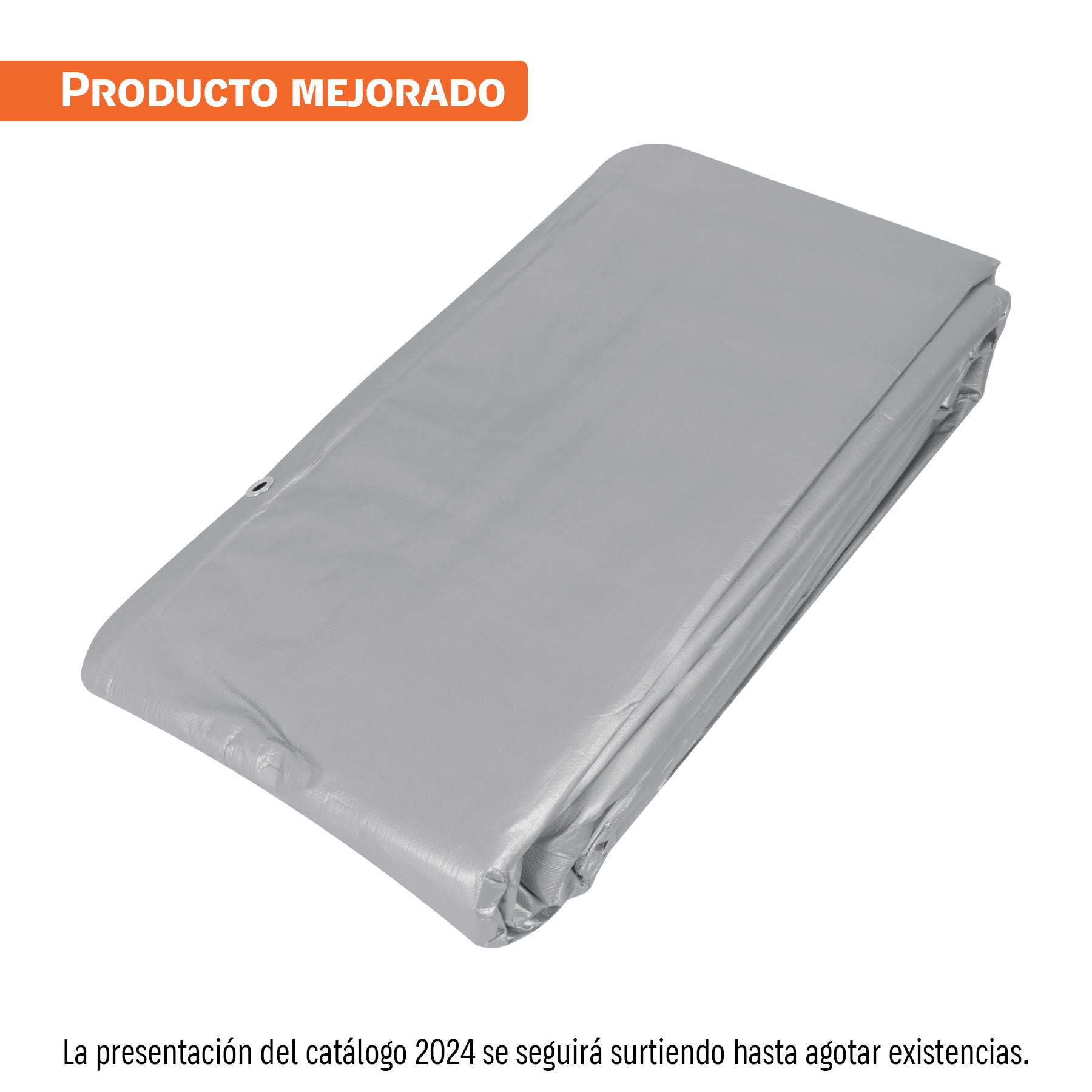 Lona de polietileno reforzada 6 x 9 m, gris, 180g/m2, Truper