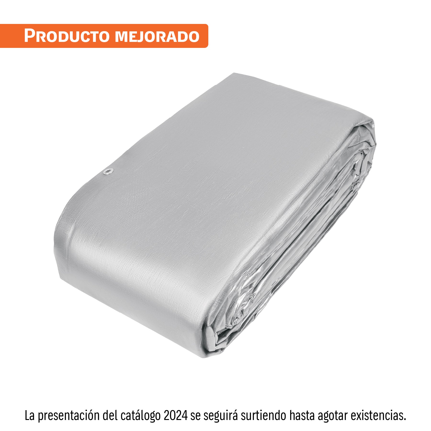 Lona de polietileno reforzada 9x14 m, gris, 180g/m2, Truper