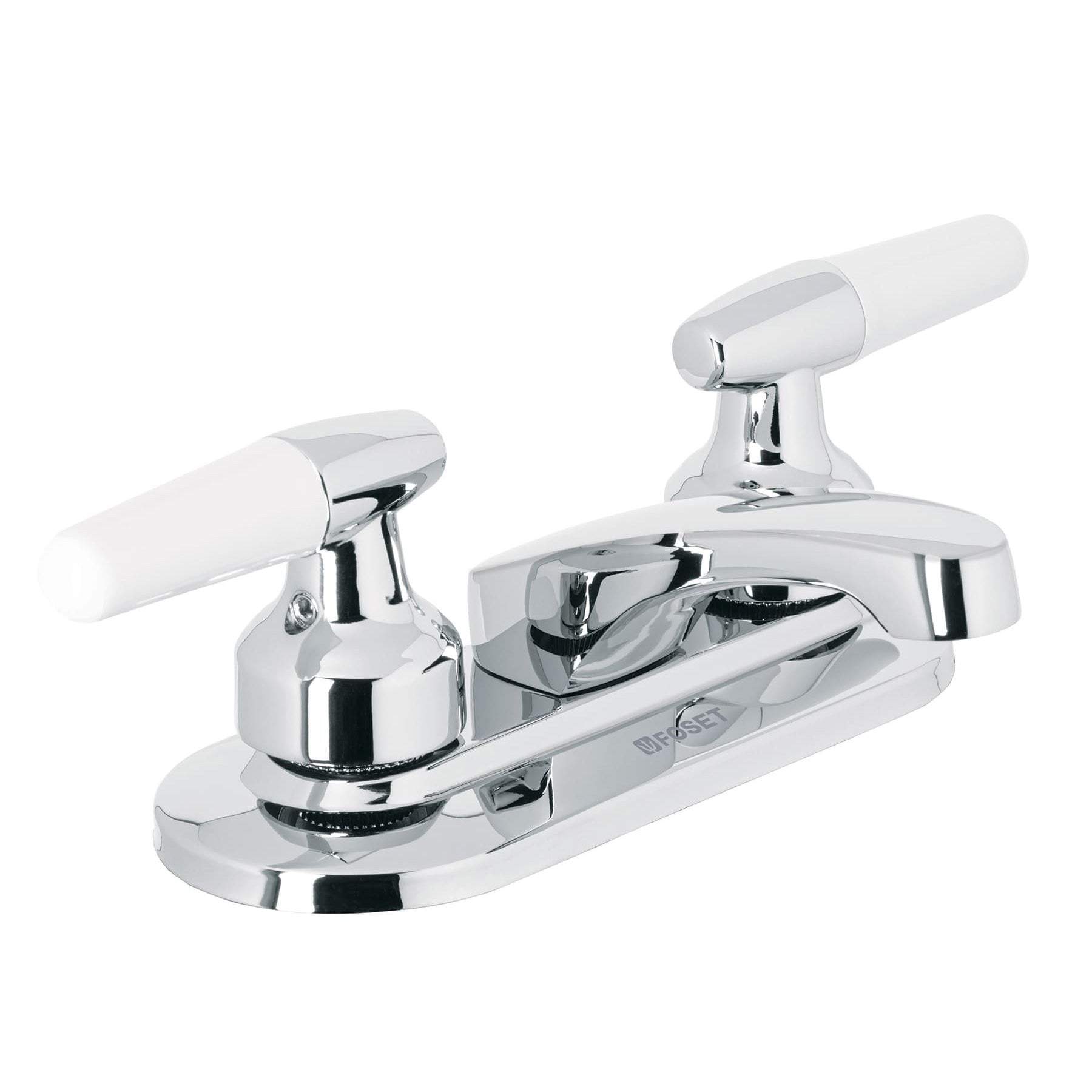 Mezcladora 4" para lavabo, nariz larga, manerales cono, Foset, M-048I, 49203