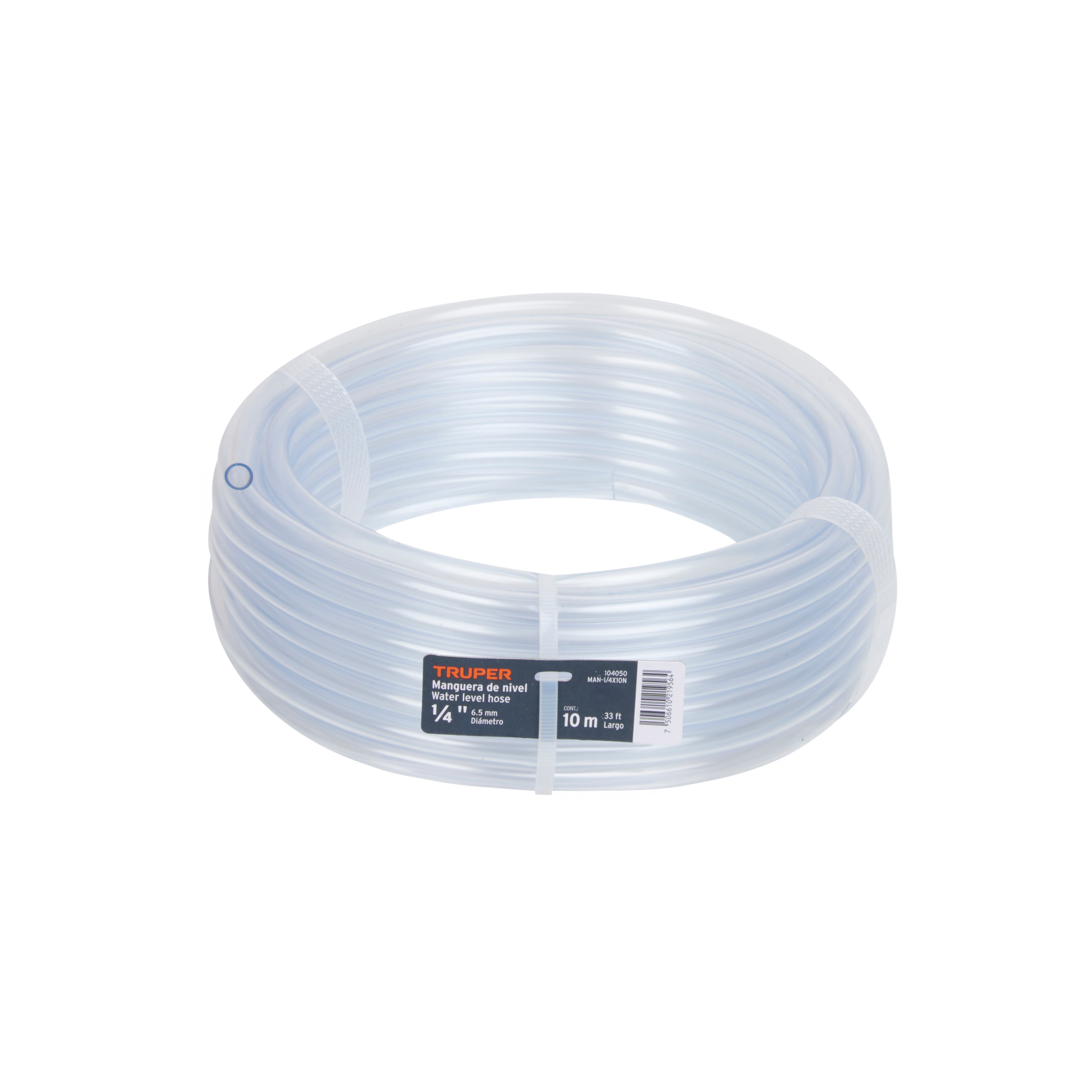 Manguera de Nivel, 1/4", rollo de 10m, Truper