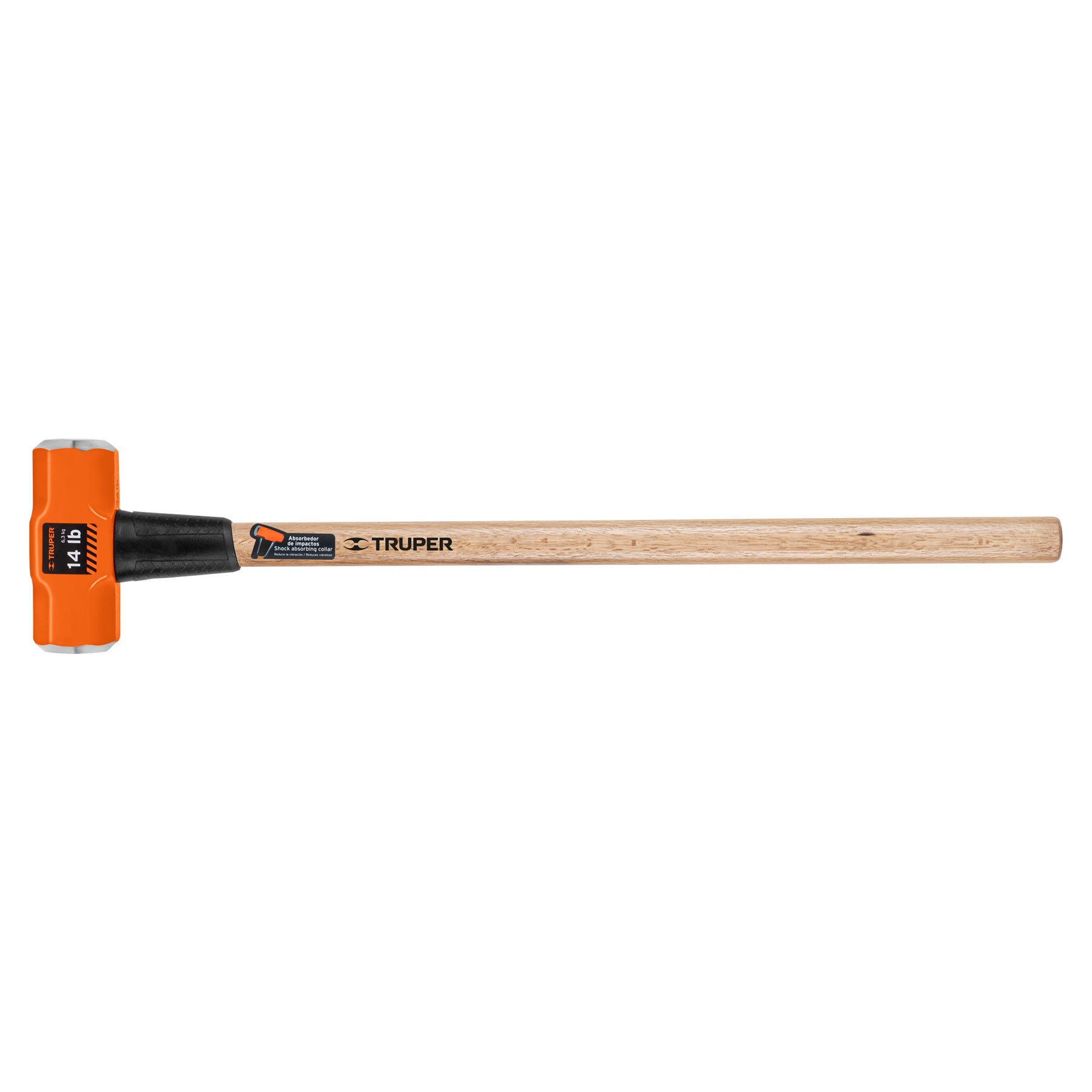 Marro octagonal 14 lb, mango de madera 36", Truper
