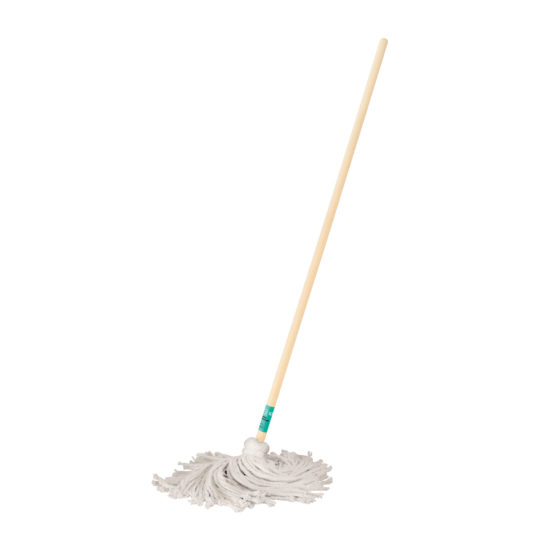 Trapeador tipo mechudo, 250 g con bastón de 120 cm, Klintek