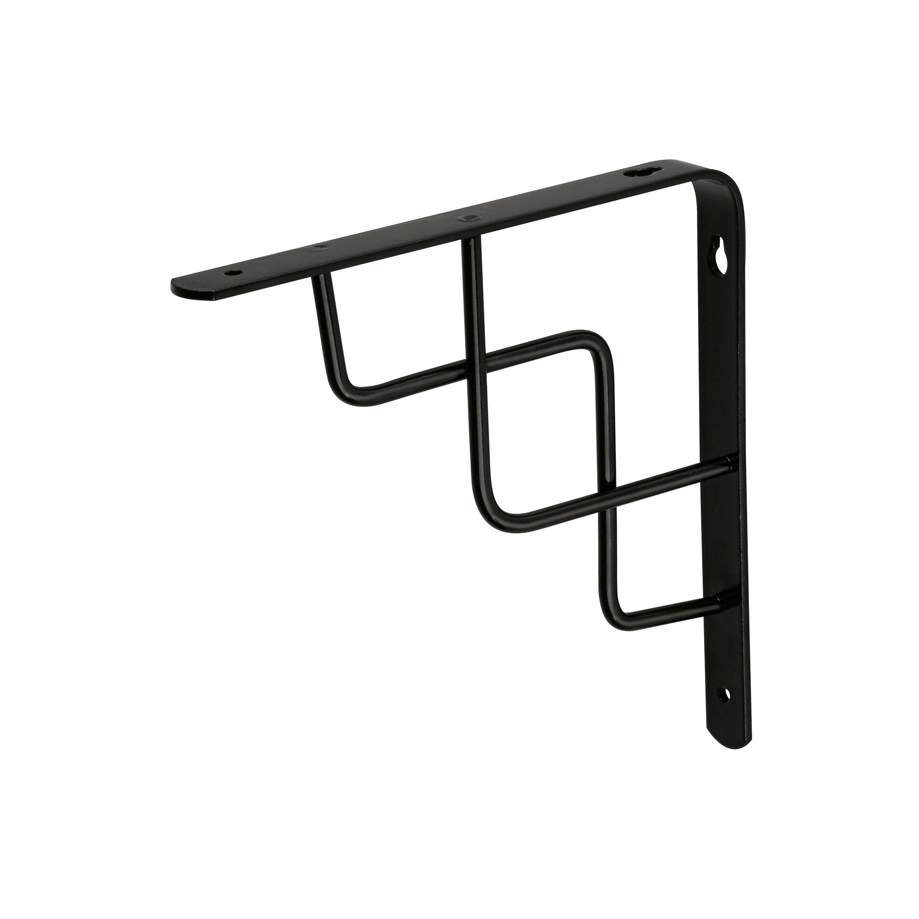 Ménsula reforzada negra 8 x 8" diseño escalera, Fiero