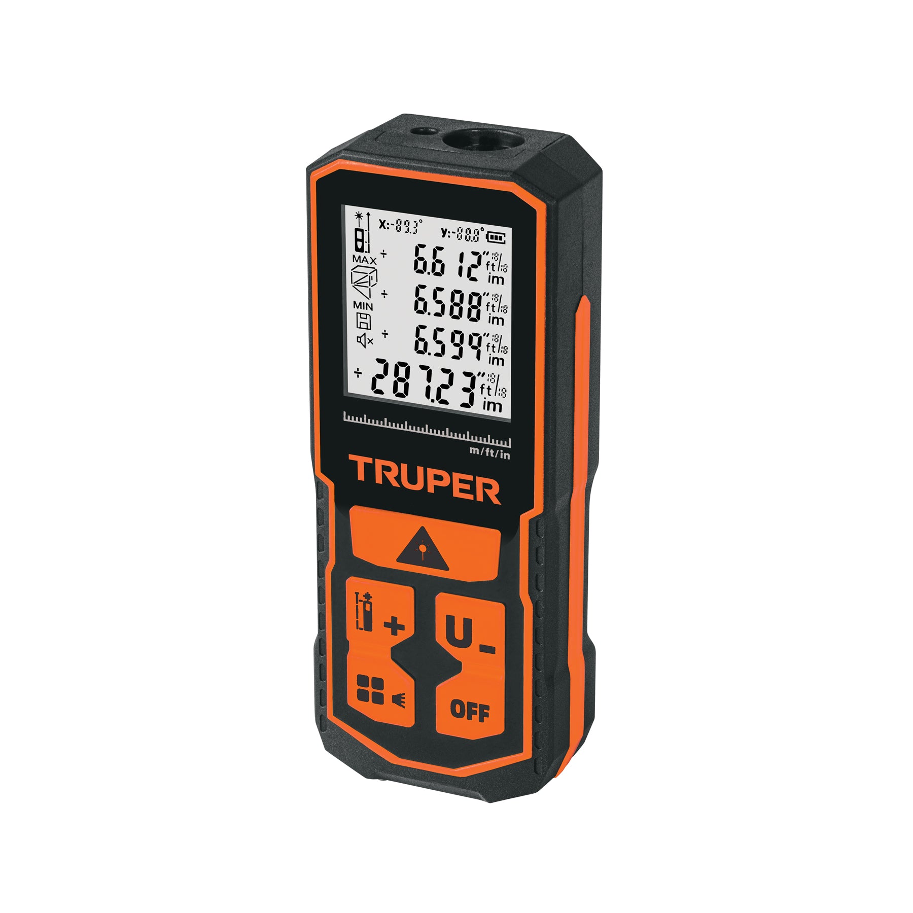Medidor láser de distancia de 0.05 m a 100 m, Truper, MELA-100T, 104204