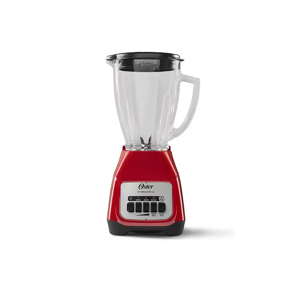 Licuadora Oster Os 2 Velocidades Botón, Modelo 2110245, Vidrio Rojo