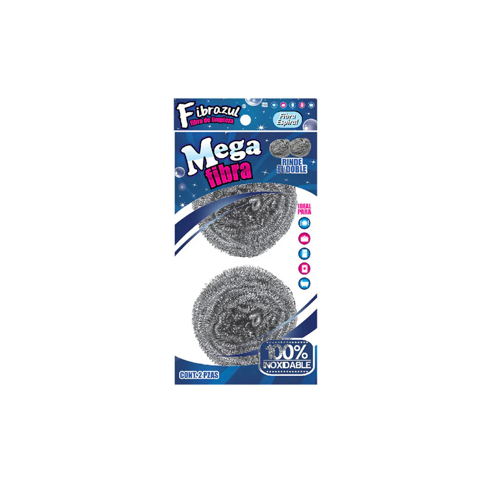 Fibrazul Mega 2 pzs Acero Inoxidable