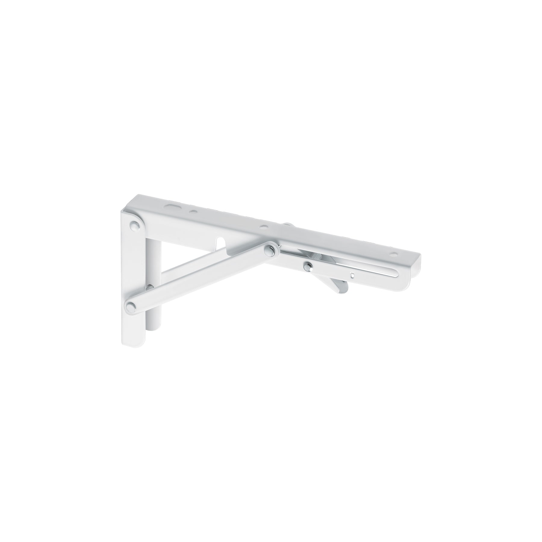 Ménsula plegable de acero blanca 4" x 8", Fiero