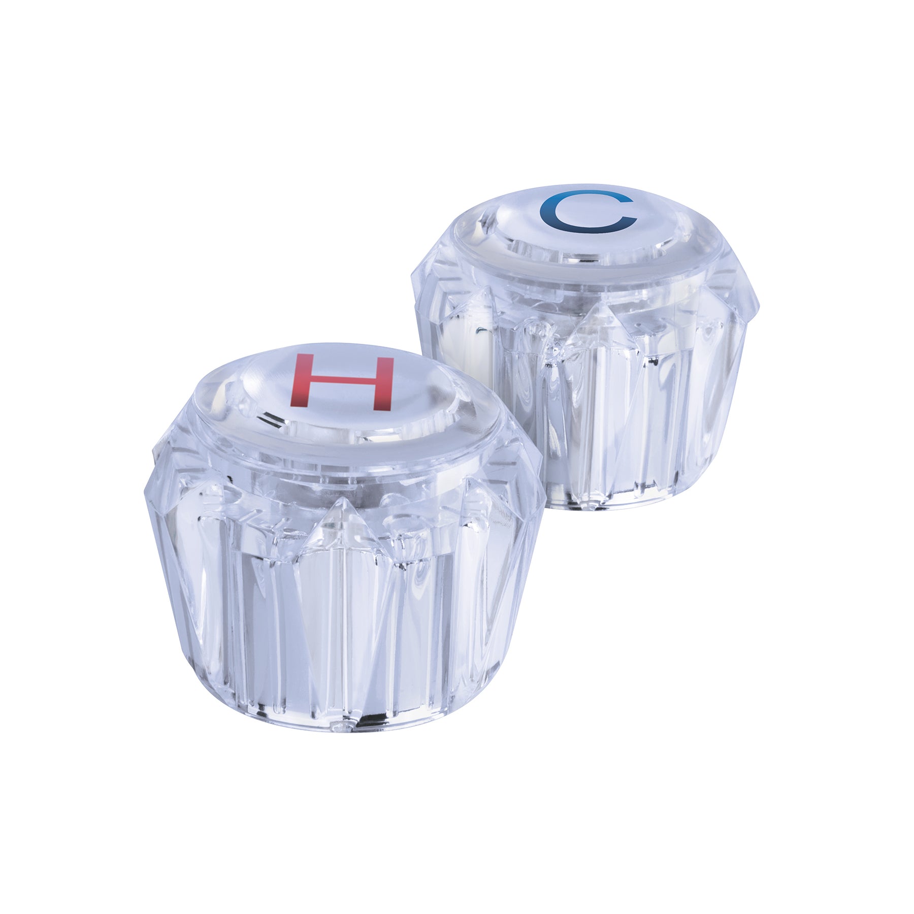 Juego 2 manerales acrílico trans para lavabo y fregadero, BASIC, Foset, MM-200, 49244