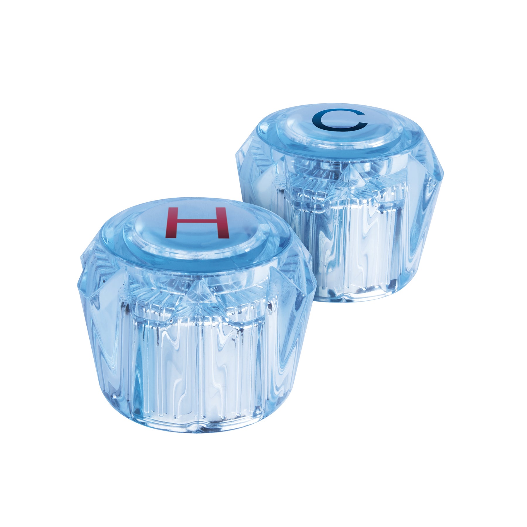 Juego 2 manerales acrílico azul para lavabo y fregadero, Basic