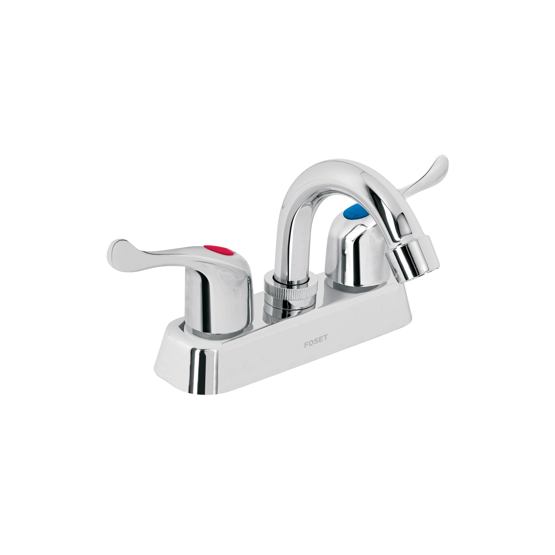 Mezcladora 4" lavabo, ABS, cuello curvo, palanca, BASIC, Foset, MP-050P, 45512