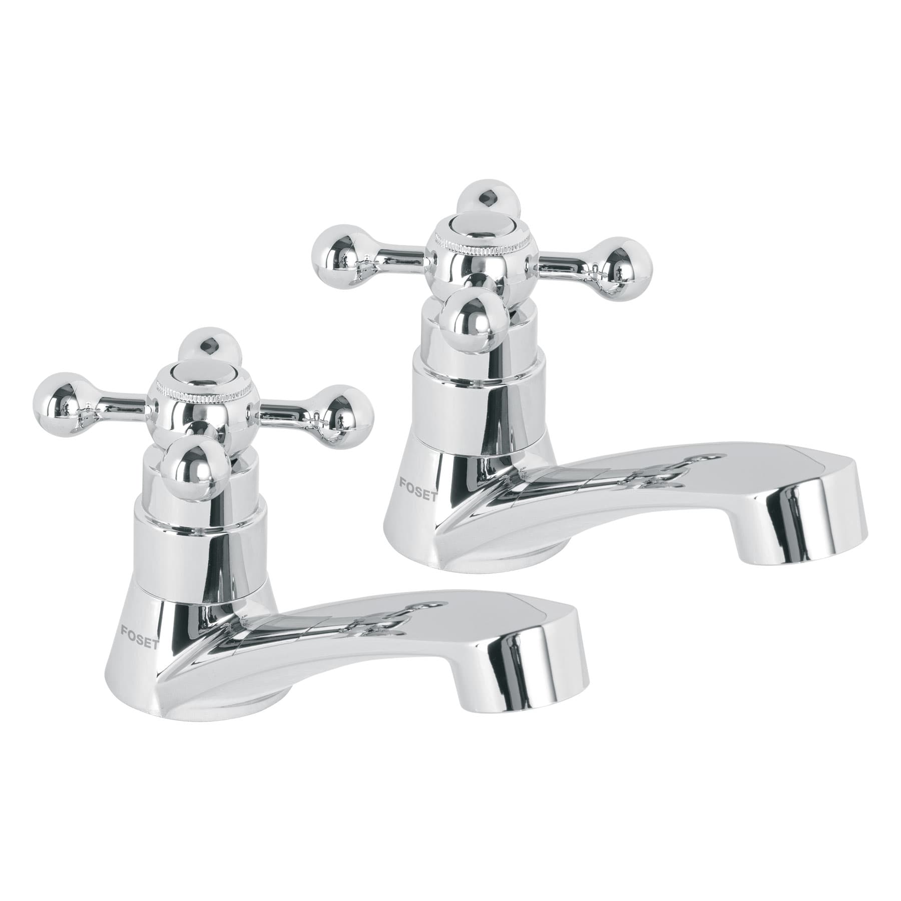 Juego llaves individuales lavabo, ABS, cruceta, BASIC, Foset, MP-244, 48384