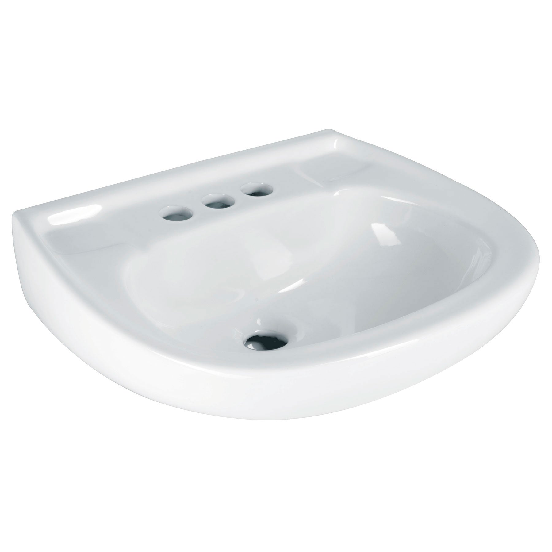 Lavabo de porcelana con rebosadero, blanco, Foset