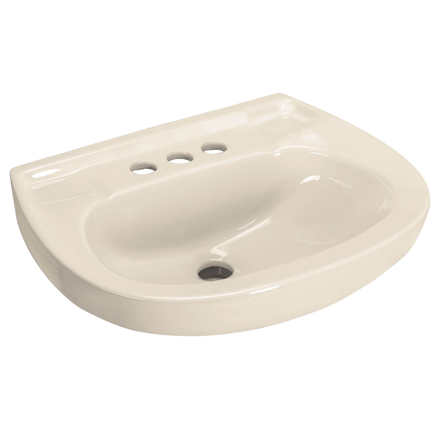 Lavabo de porcelana con rebosadero, marfil, Foset