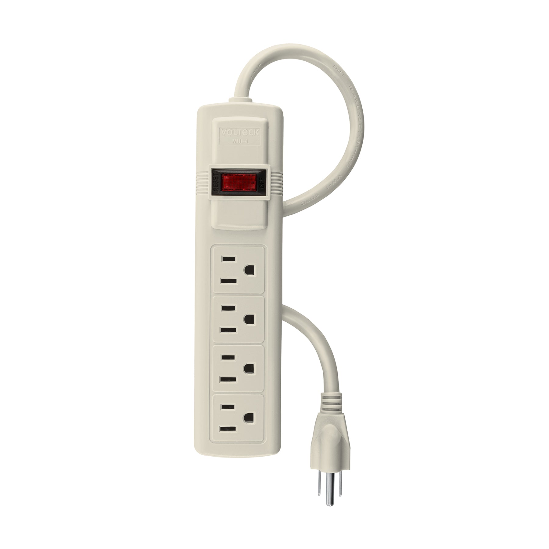 Multicontacto 16 AWG uso rudo con 4 entradas, Volteck