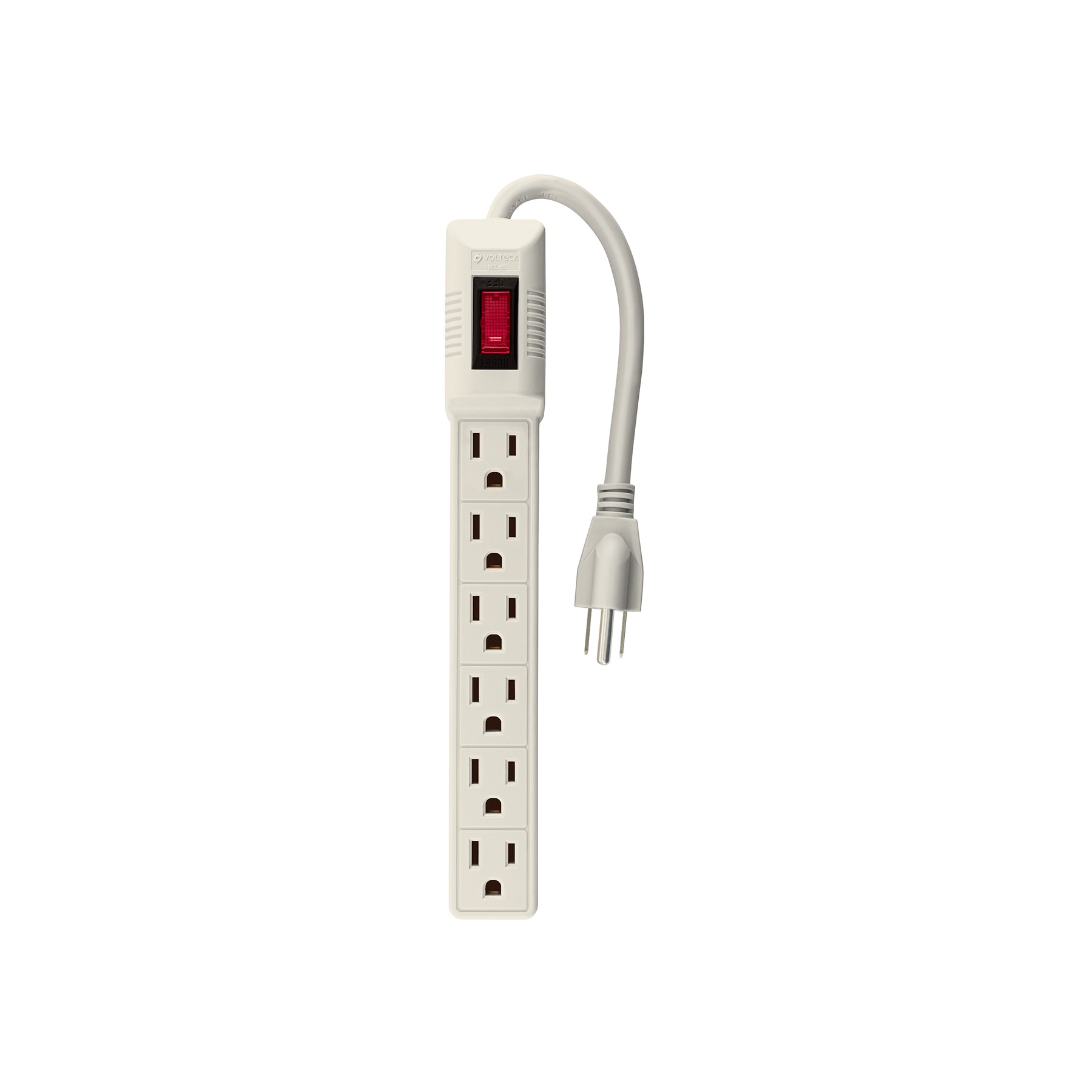 Multicontacto 16 AWG doméstico 6 entradas, Volteck