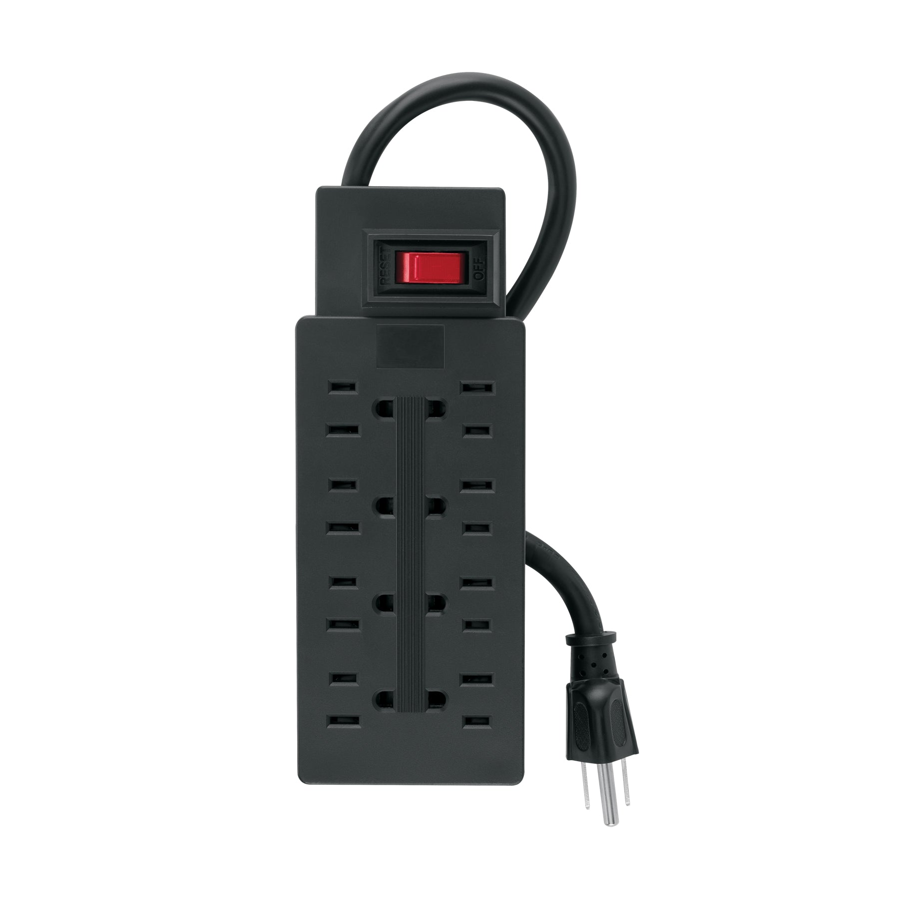 Multicontacto de uso rudo con 8 entradas, negro, Volteck, MUL-8N, 48792