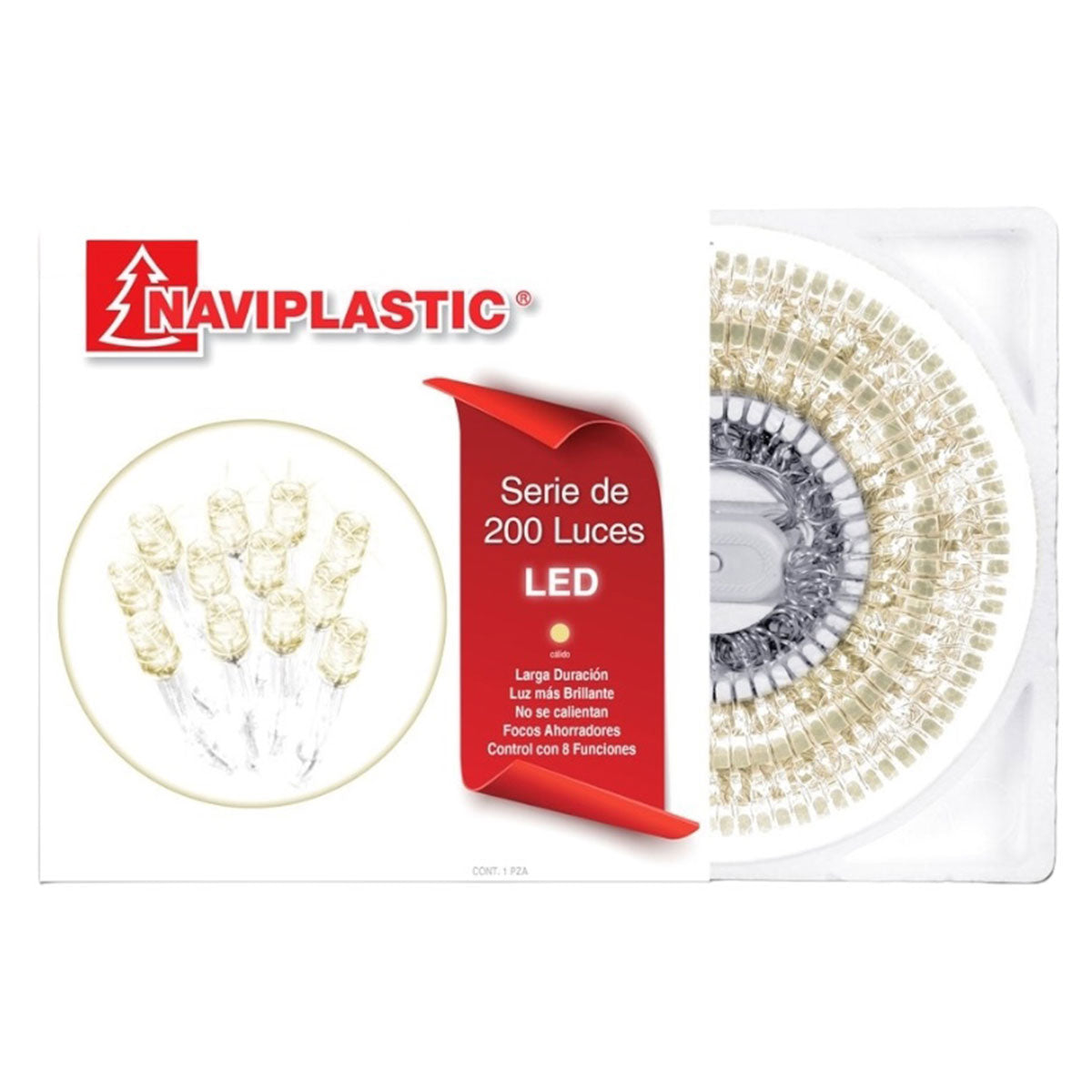 Serie de Luces 200 Leds Calidos Cable Transparente (711010880001)