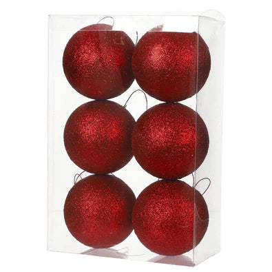 Esfera Diamante Rojo 80 mm 6 pzs 4211
