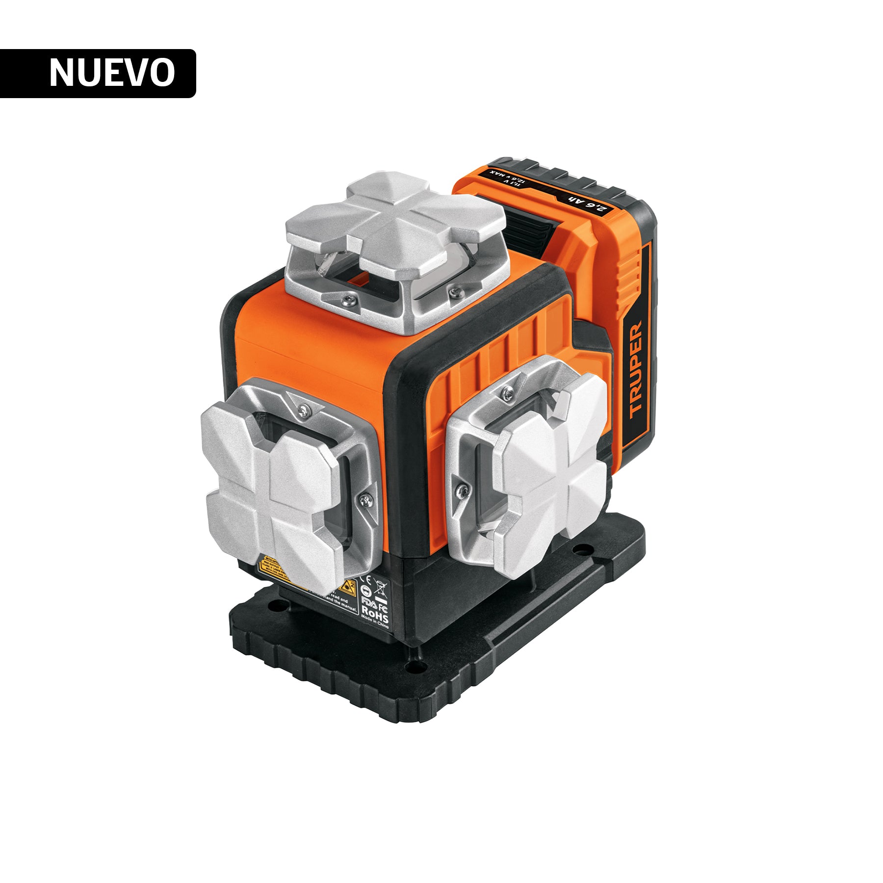 Nivel láser verde, alcance 30m,16 líneas, recargable, TRUPER