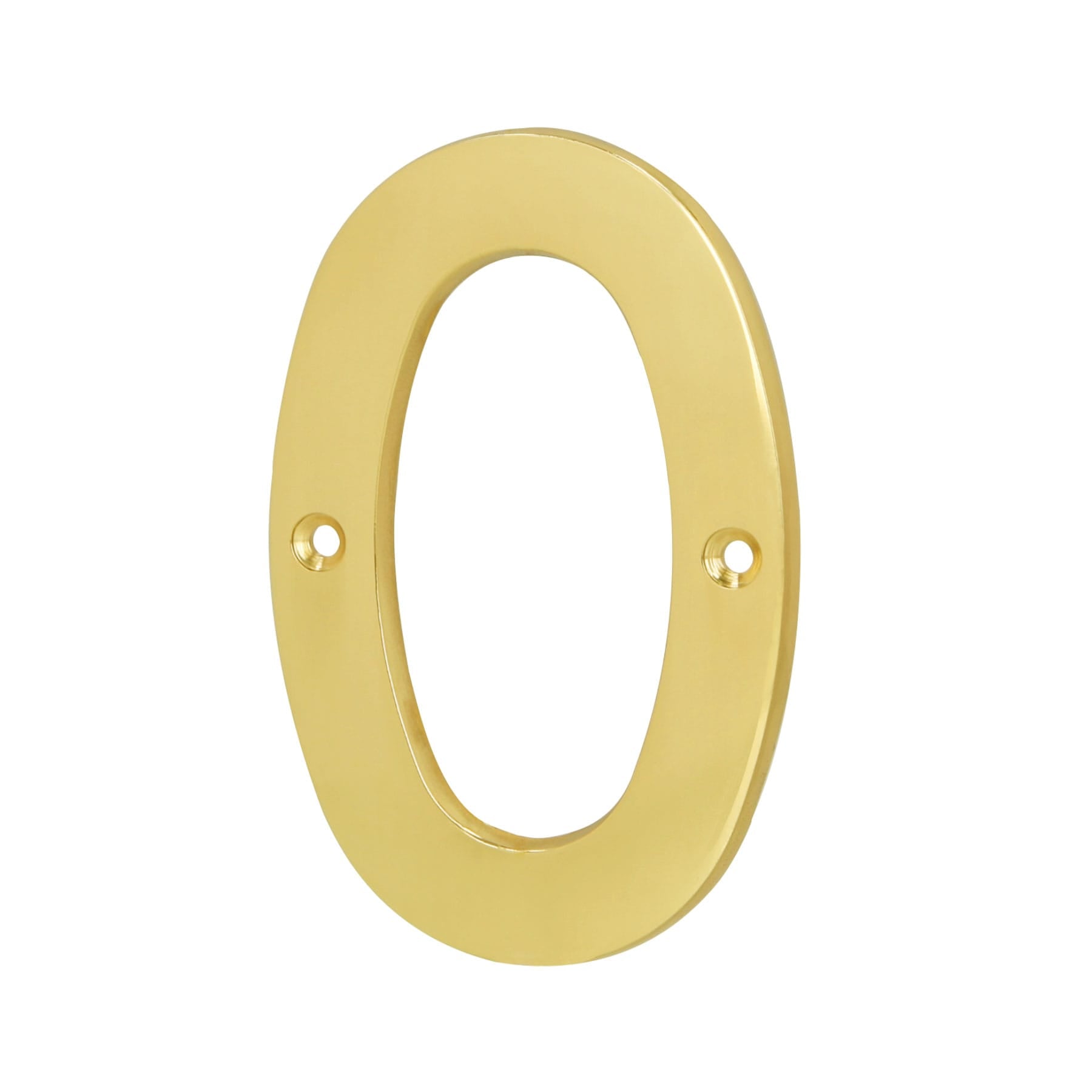 Número 0 de latón sólido 4", latón brillante, Hermex, NUCH-0, 43678