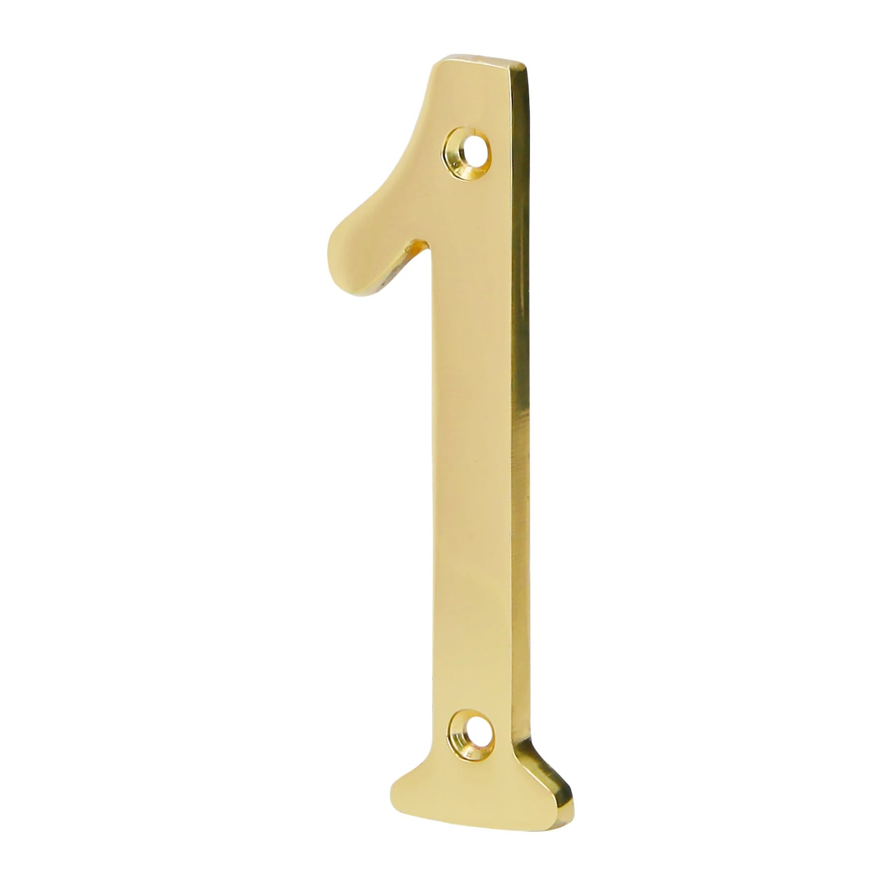 Número 1 de latón sólido 4", latón brillante, Hermex, NUCH-1, 43679
