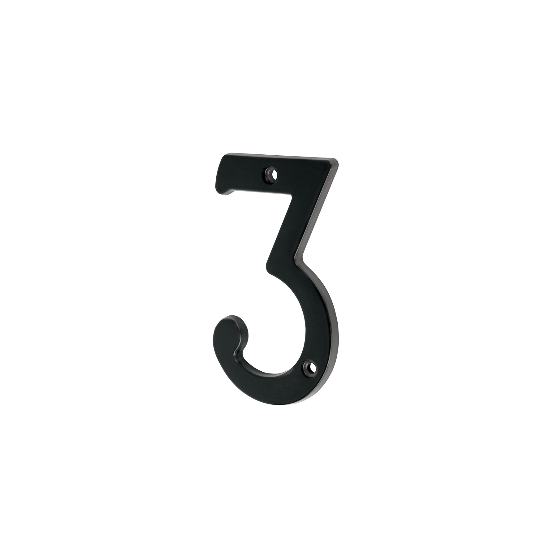 Número 3 de latón sólido 4", negro, Hermex, NUCH-3N, 47856
