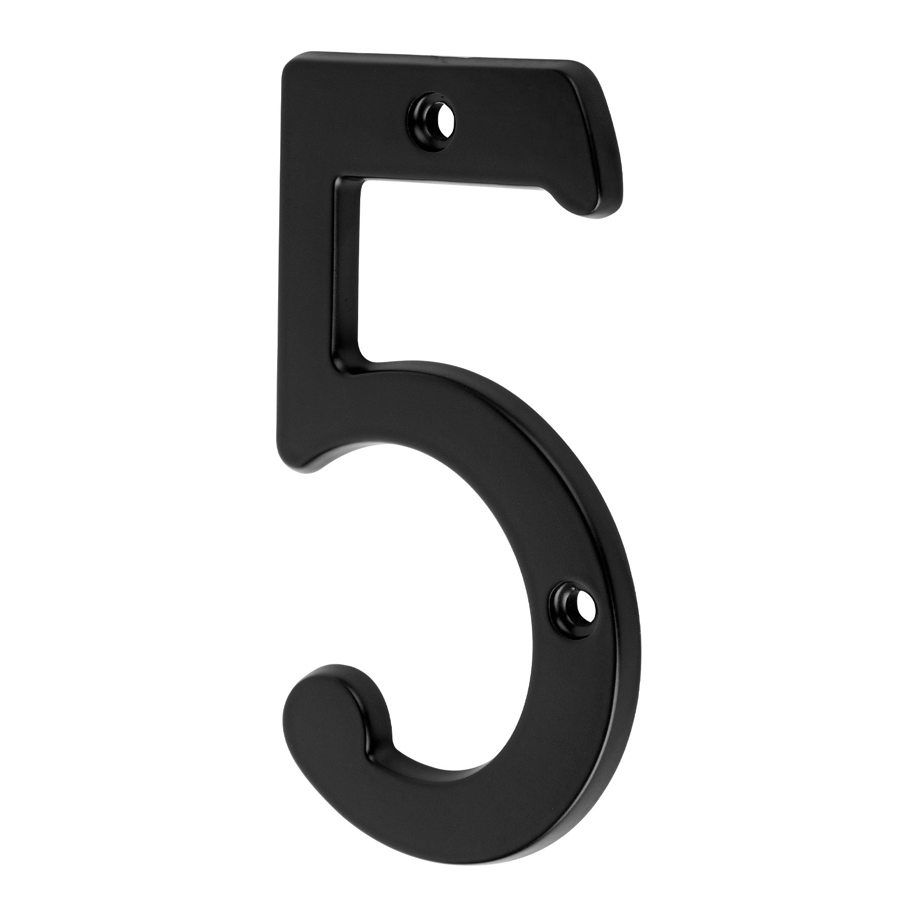Número 5 de latón sólido 4", negro, Hermex, NUCH-5N, 47858