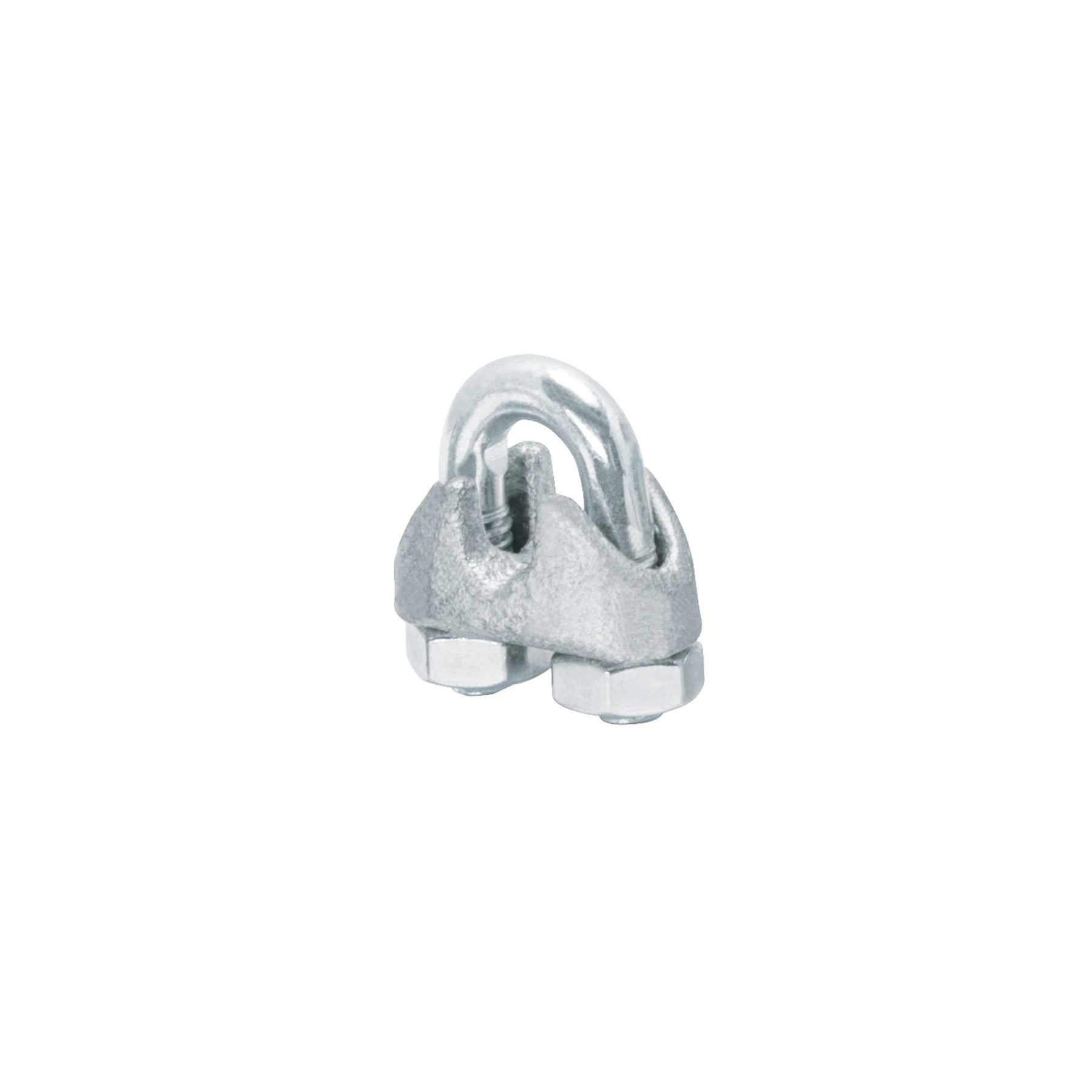 Blíster con 2 nudos (perros) de hierro para cable de 3/16", Fiero