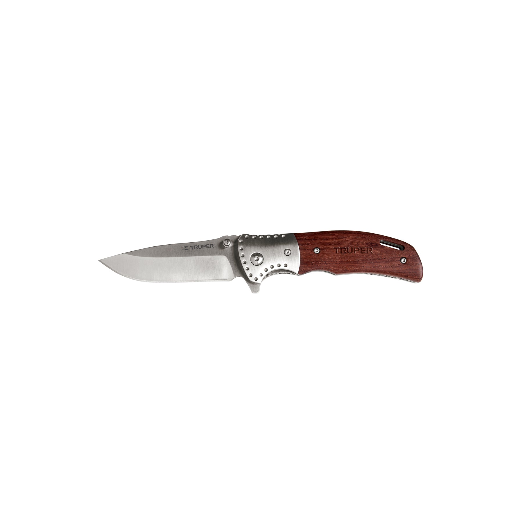 Navaja abatible 4-1/2" mango de madera, Truper