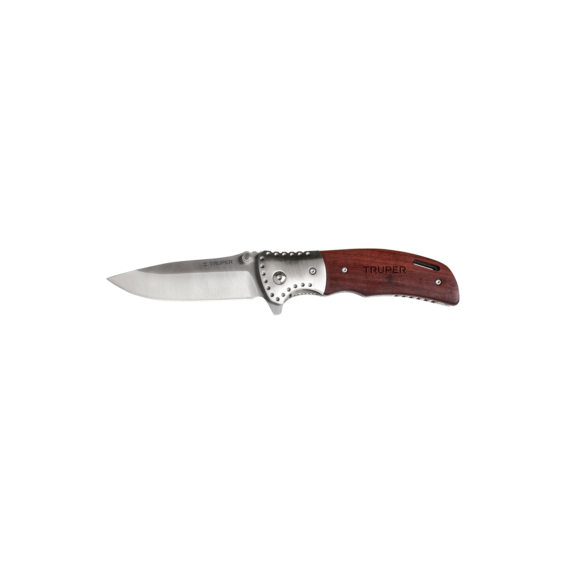 Navaja abatible 4-3/4" mango de madera, Truper